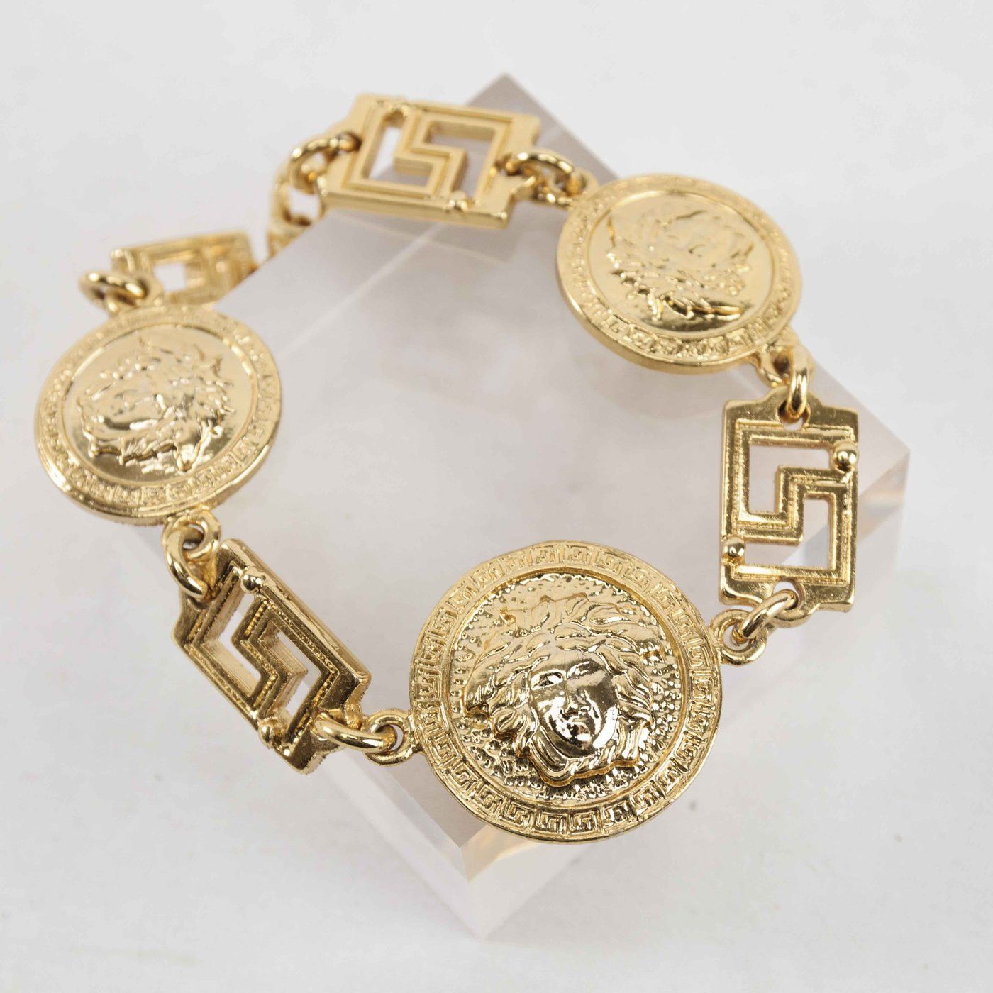 Versace Vintage Gianni Versace Medusa Head Coin Bracelet Size ONE SIZE - 4 Thumbnail