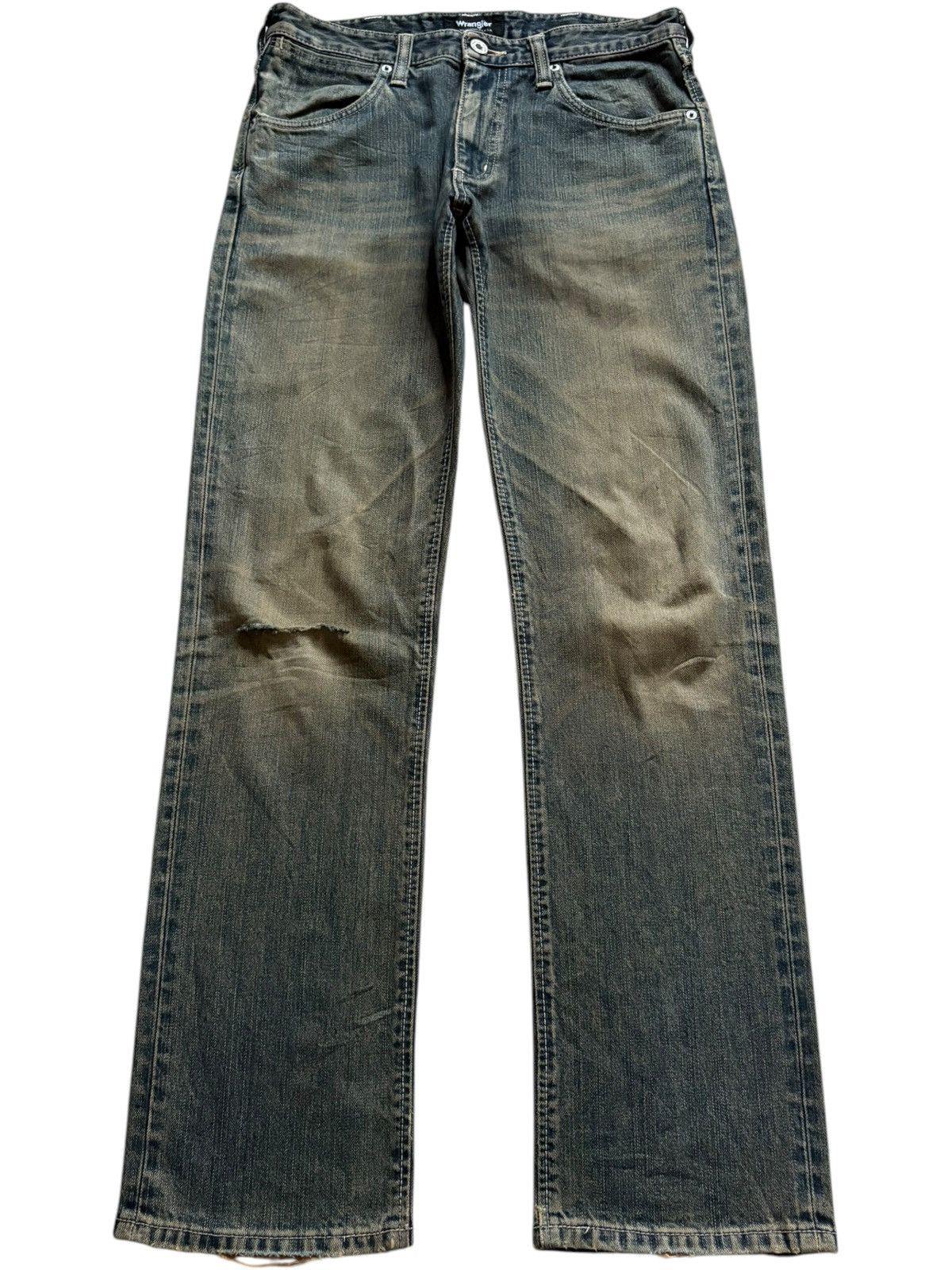 Wrangler Vintage Wrangler Mud Wash Distressed Loose Jeans Size US 32 / EU 48 - 1 Thumbnail