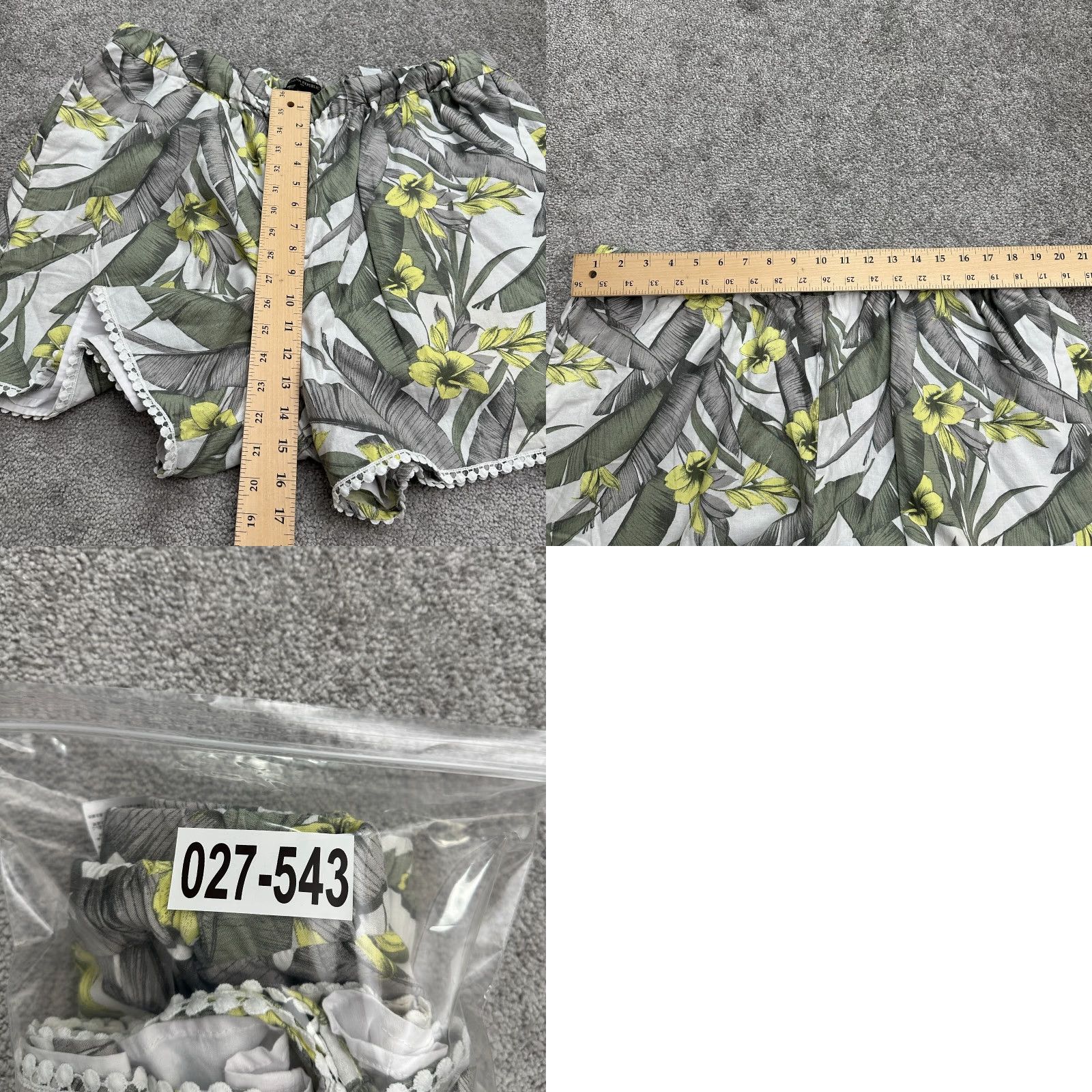 Banana Republic Banana Republic Shorts Casual Floral Linen Women XL Multicolor - High Rise, Pockets, 4" Inseam Size 40" / US 18 - 8 Thumbnail