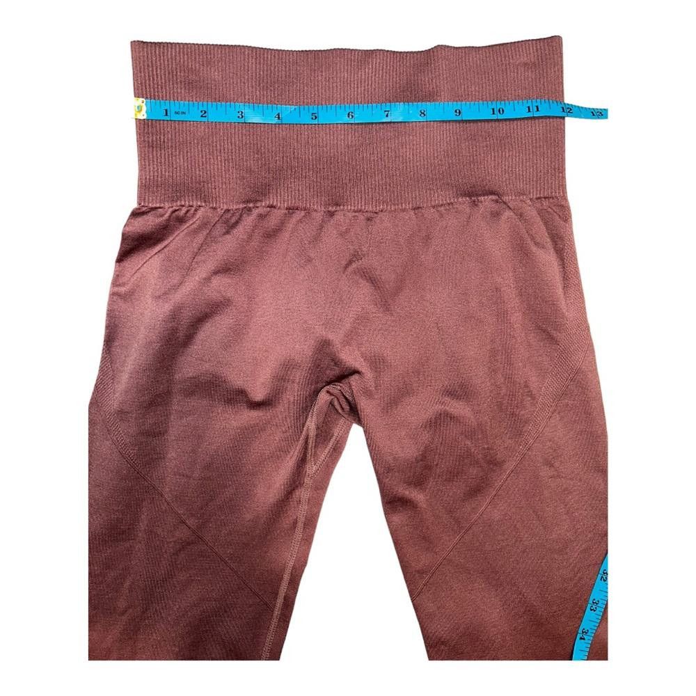 Designer NWOT Mauve High Waist Compression Workout Leggings M Size 32" / US 10 / IT 46 - 7 Thumbnail