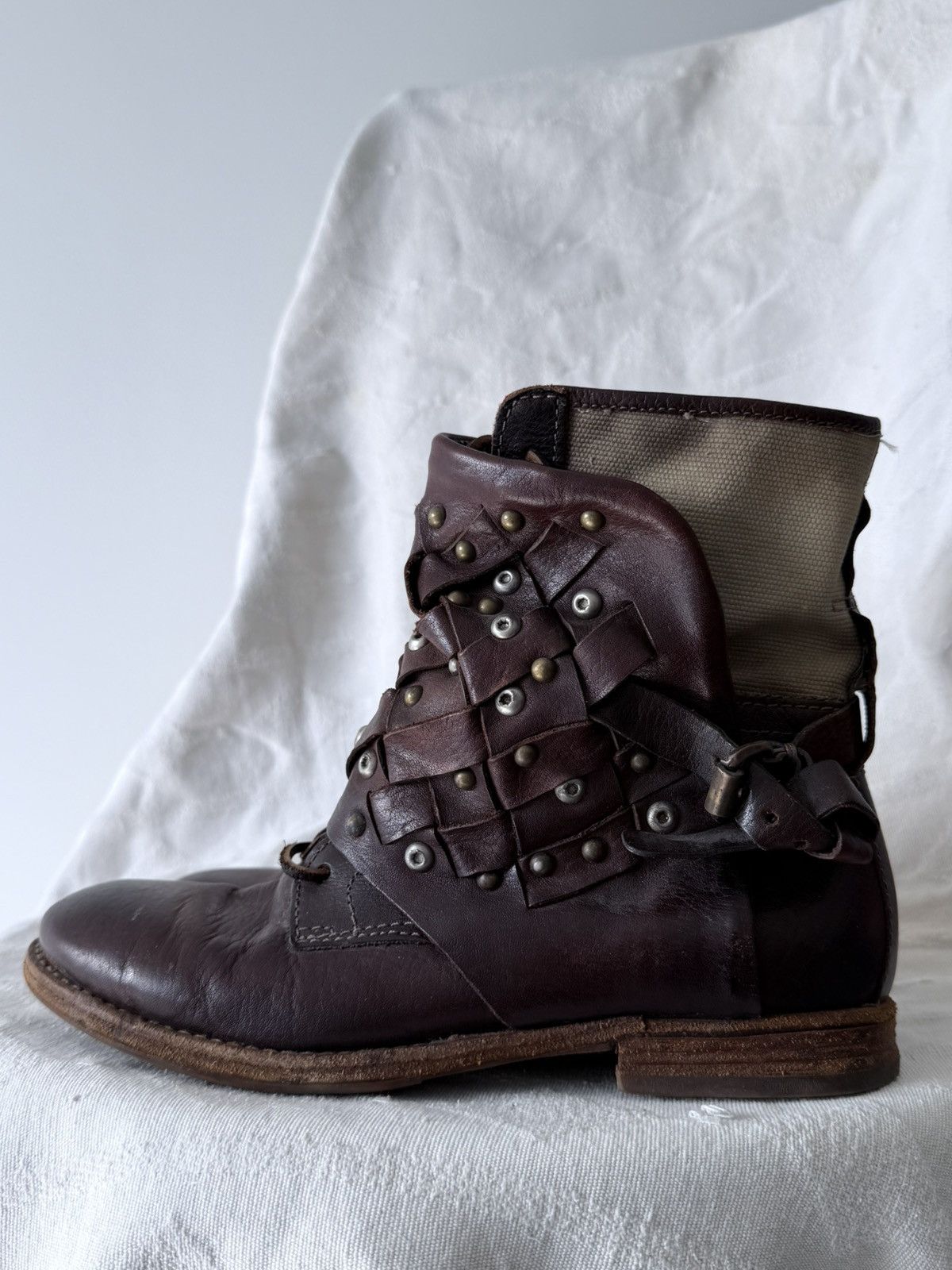A.S.98 Avant Garde A.S. 98 14th Addiction Style Leather Boots Size US 6 / EU 39 - 3 Thumbnail