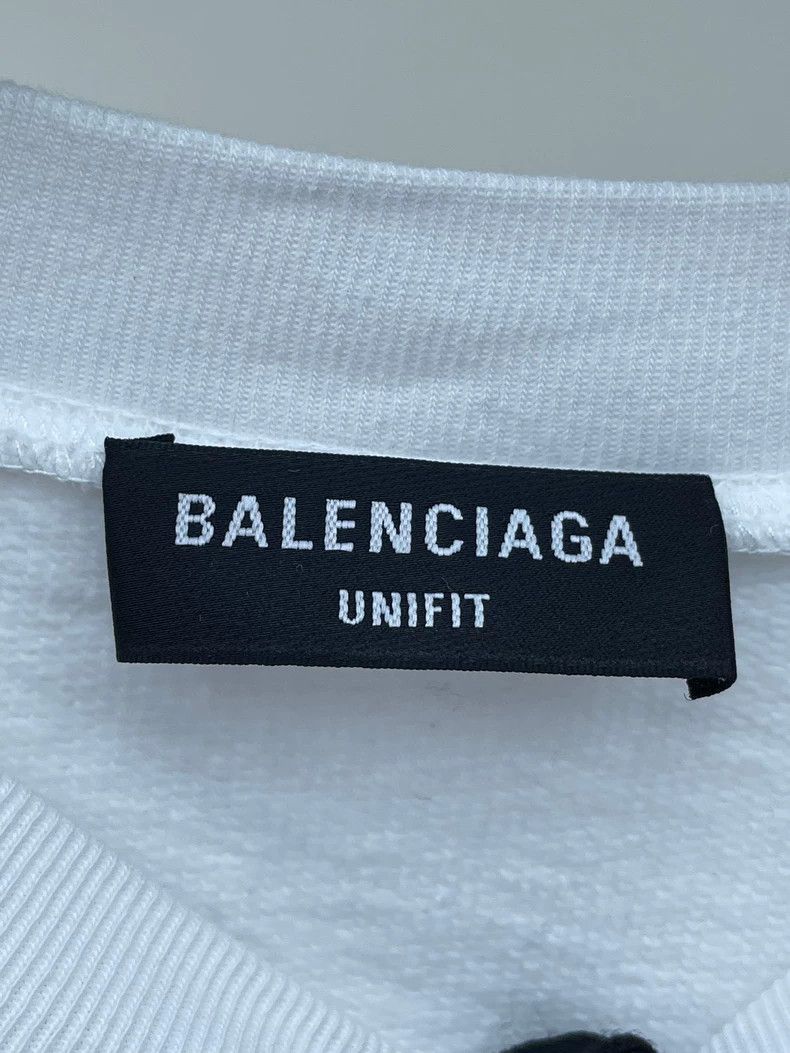Balenciaga Balenciaga Blue Letter White Hoodie Size US XS / EU 42 / 0 - 5 Thumbnail