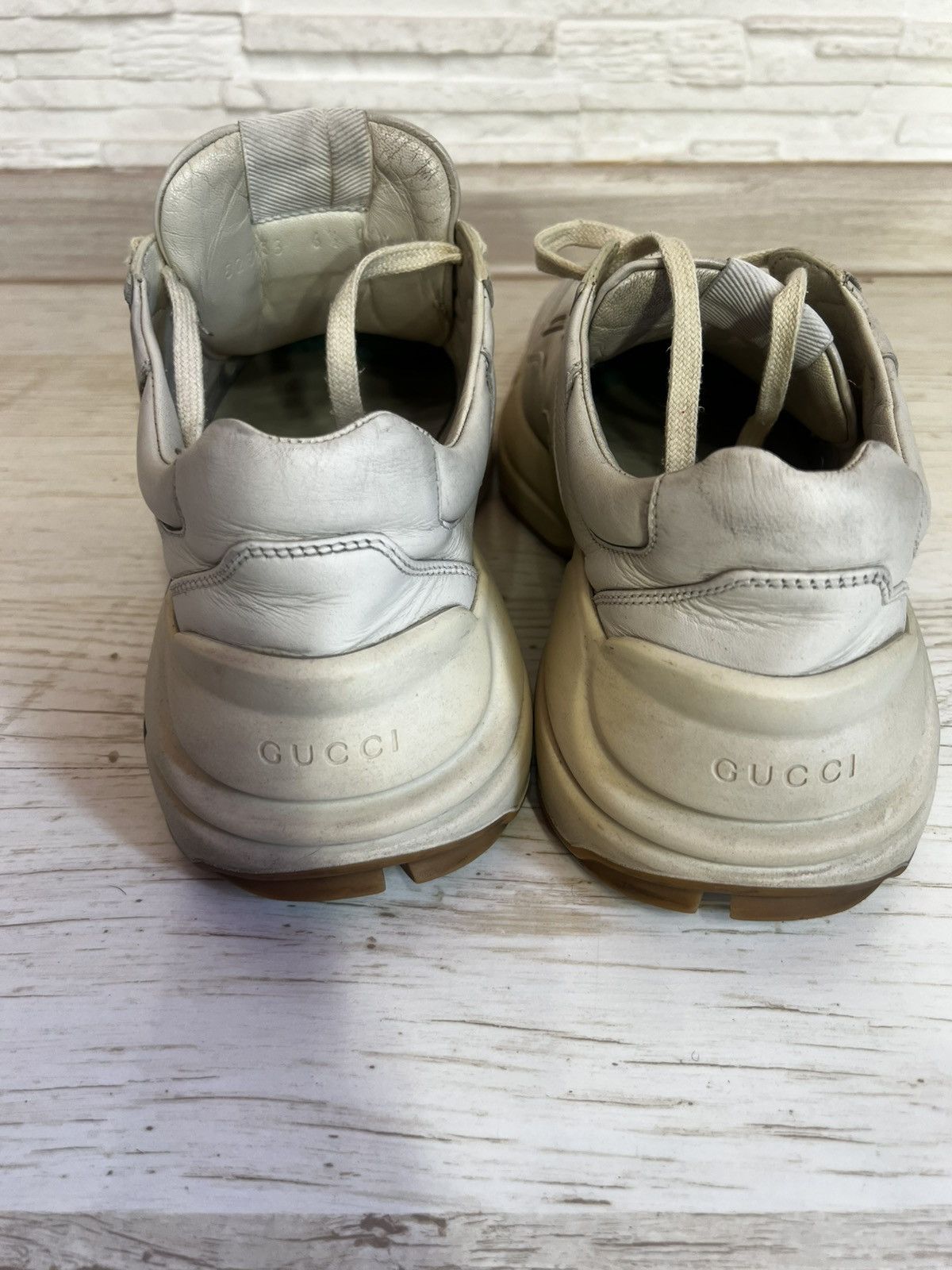 Gucci Gucci Rhyton 523535 Sneakers Chunky Leather Sneakers Size6.5 Size US 6.5 / EU 39-40 - 20 Thumbnail