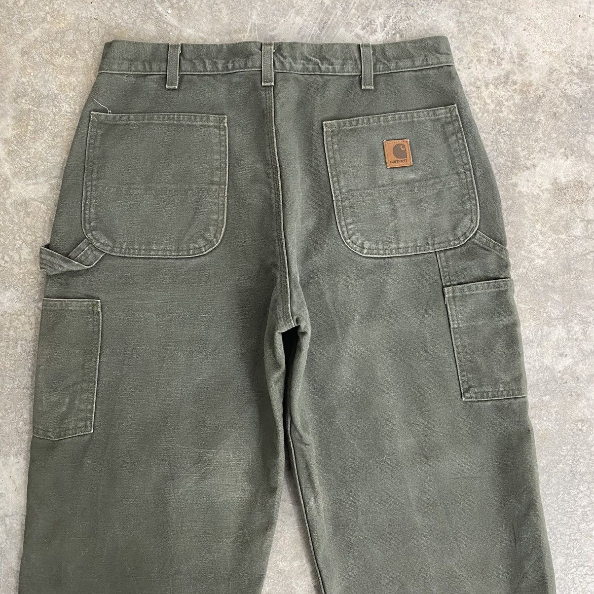 Carhartt VTG Carhartt Blanket Lined Moss Green Carpenter Work Pants Size US 34 / EU 50 - 12 Thumbnail
