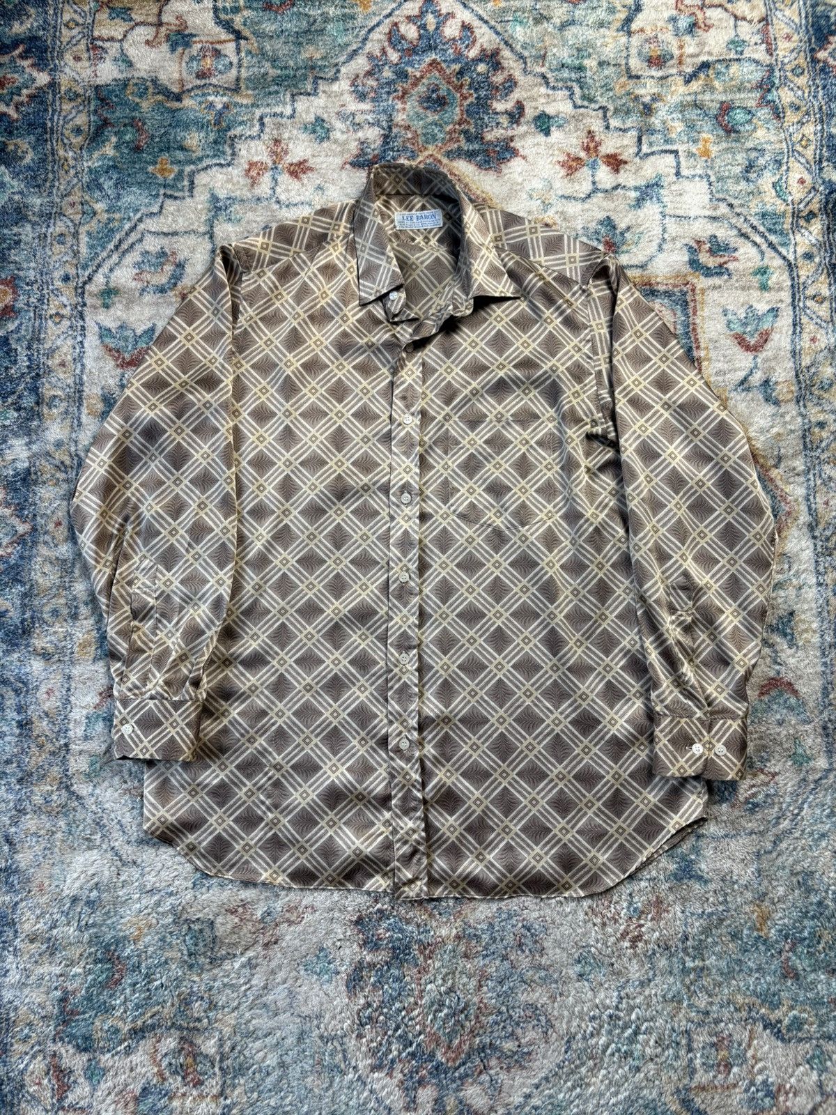 Vintage Vintage Lee Baron Patterned Button-up Shirt Size XL Size US XL / EU 56 / 4 - 1 Thumbnail