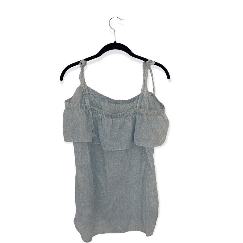 Vince Camuto Two by Vince Camuto Light Blue Off-Shoulder Top – Tie Straps Size L / US 10 / IT 46 - 2 Thumbnail