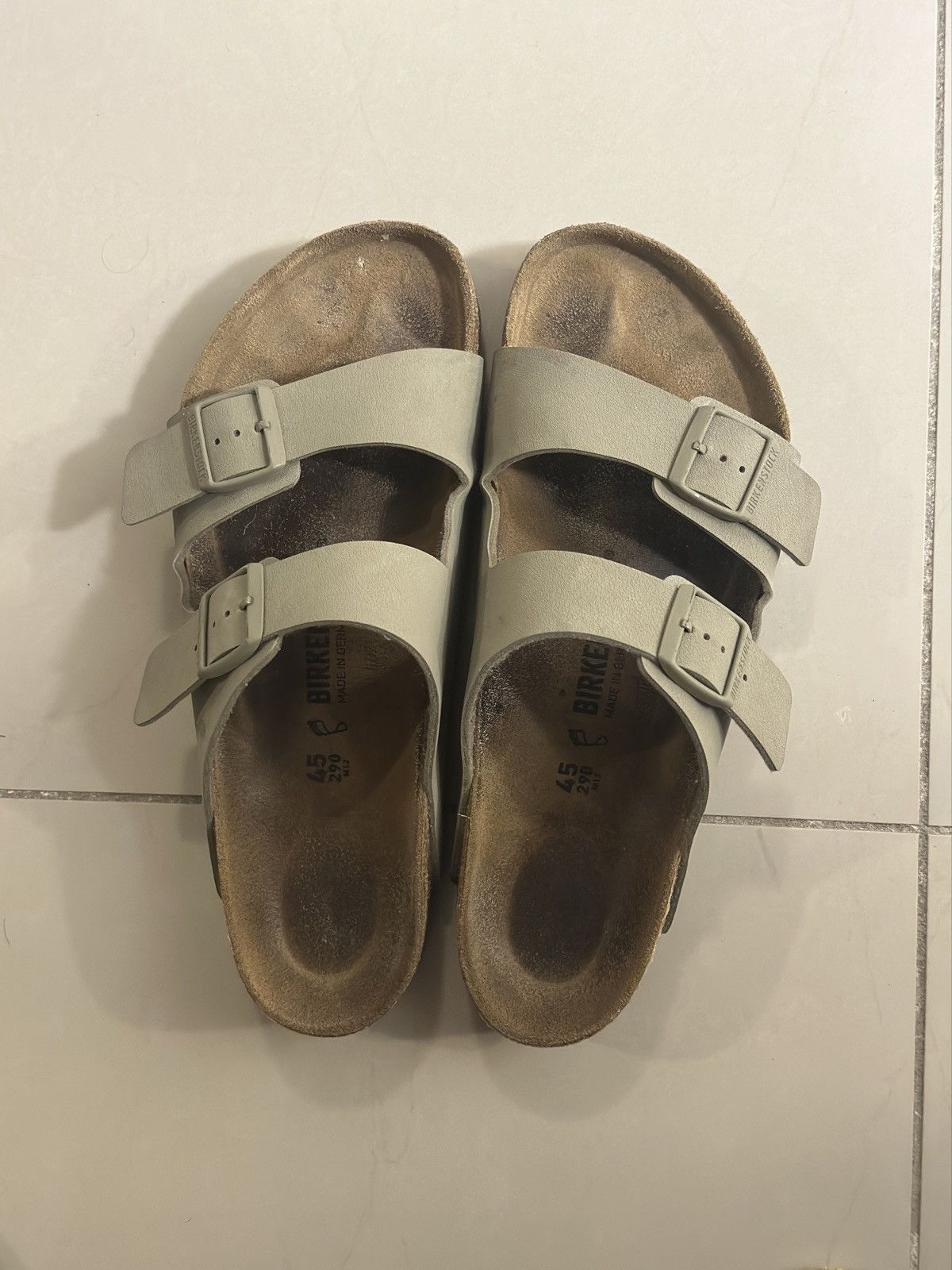 Birkenstock Birkenstock Arizona Sandals - Beige/gray Taupe Size US 12 / EU 45 - 1 Thumbnail