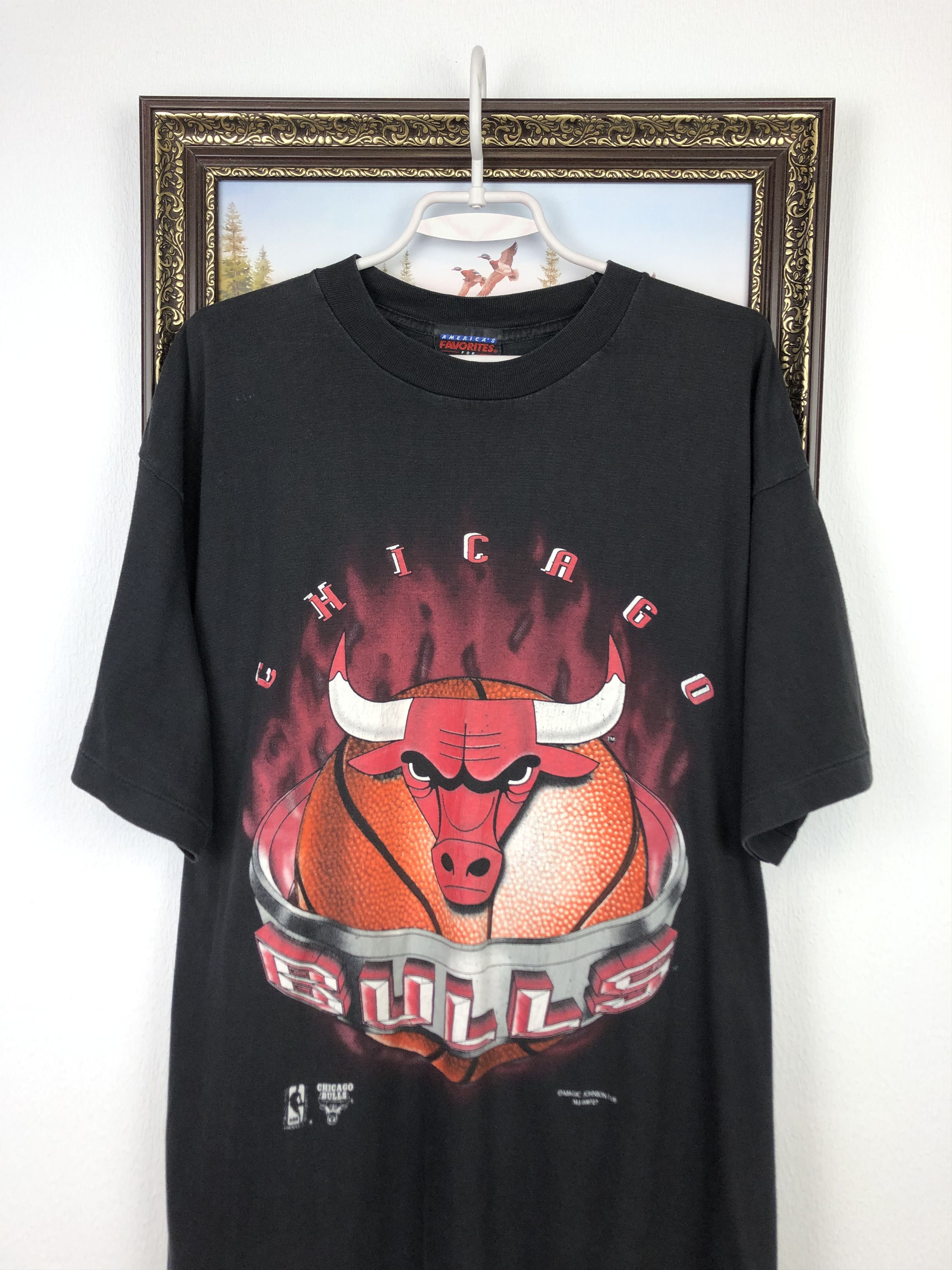 NBA Vintage NBA Chicago Bulls Shirt Over Print Jersey Tee Black Size US L / EU 52-54 / 3 - 2 Thumbnail