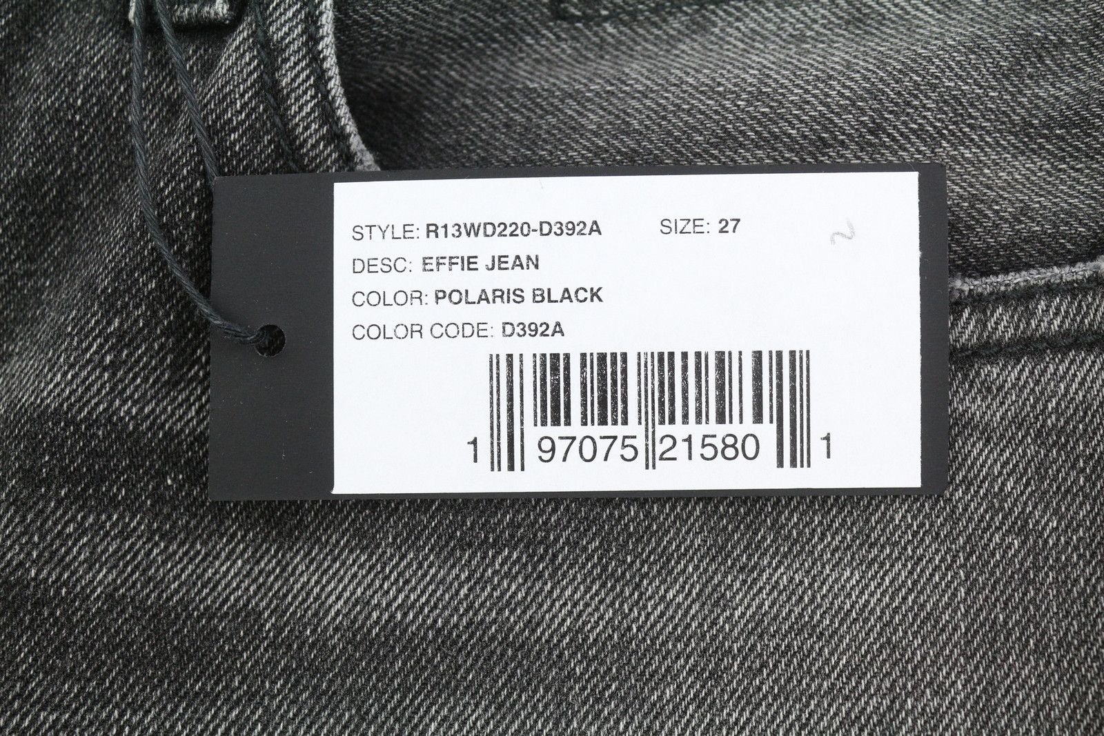 R13 EFFIE 27 Polaris Black Faded Dark PS26 RRP850 89091 Size 27" / US 4 / IT 40 - 9 Thumbnail