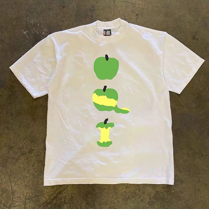 Vintage White casual retro apple print t-shirt Size US M / EU 48-50 / 2 - 1 Thumbnail