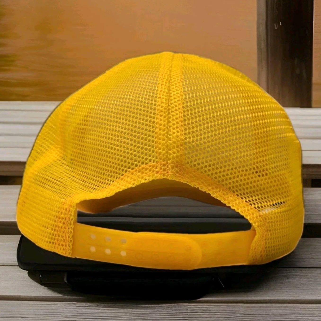 Vintage Venice Beach Surf Aviator Hat Yellow Adjustable One Size Fits Unisex Adults Baseball Cap Ocean Beach Pattern Geometric Summer Winter Poster? Size ONE SIZE - 5 Thumbnail