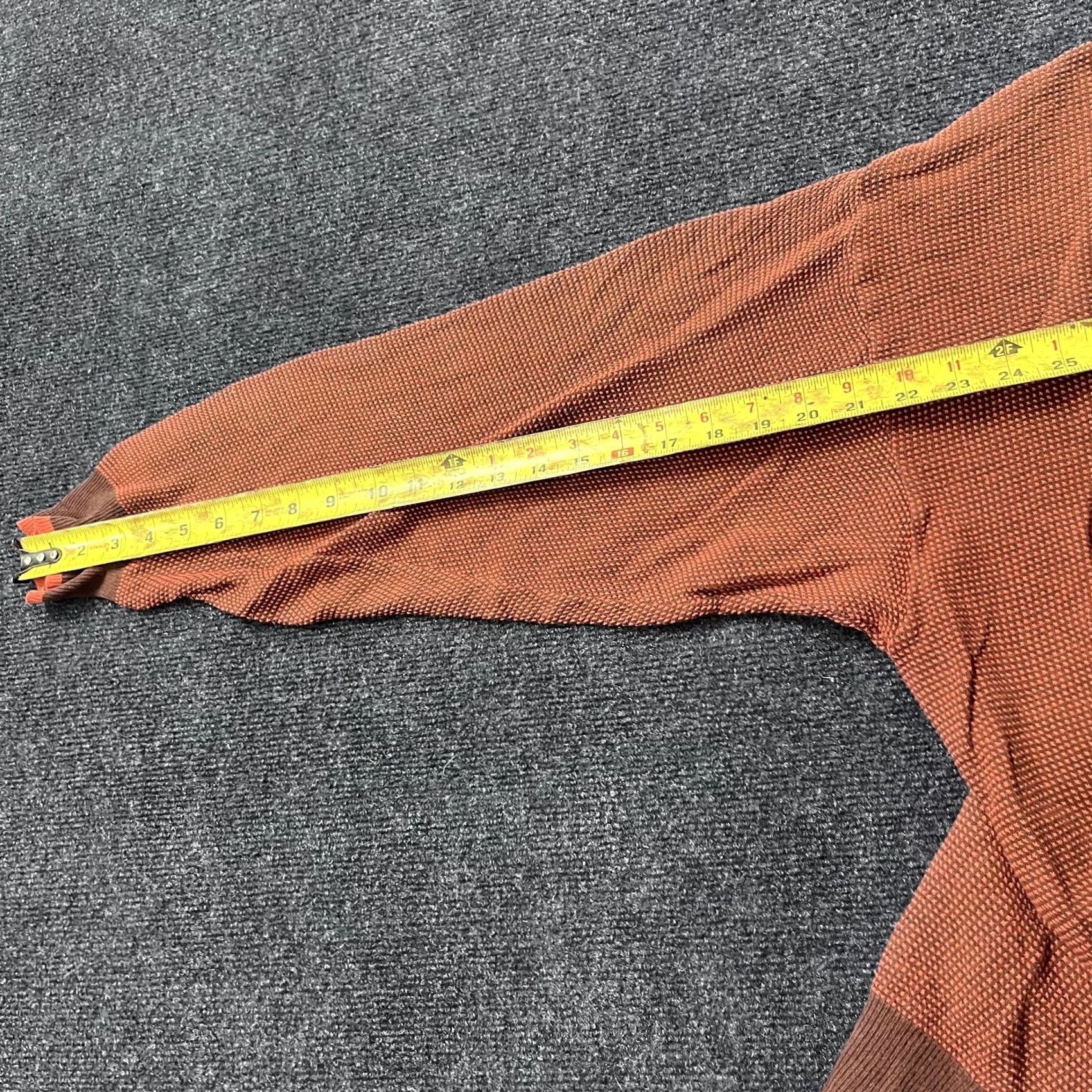 Vintage Fiii Sweater Mens Large Brown Orange Crewneck Waffle Knit Pullover Made in Italy Size US XL / EU 56 / 4 - 7 Thumbnail