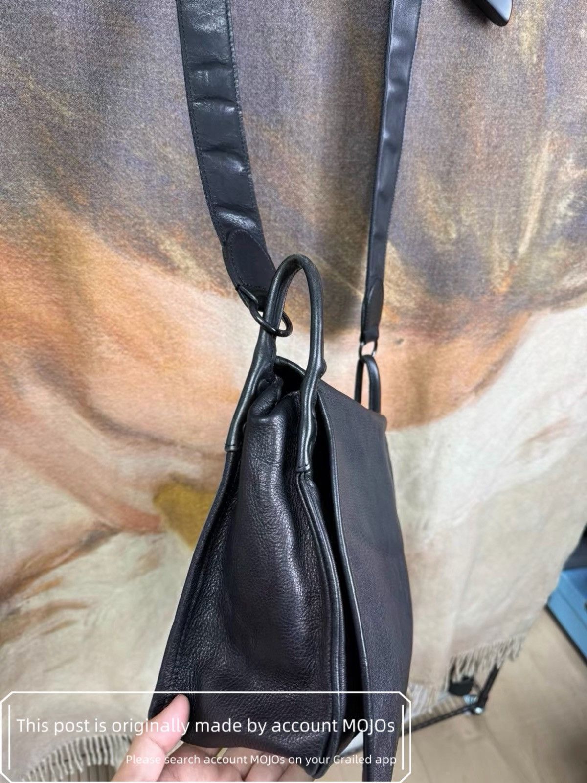 Yohji Yamamoto Pour Homme Leather Postmen Bag mojos001