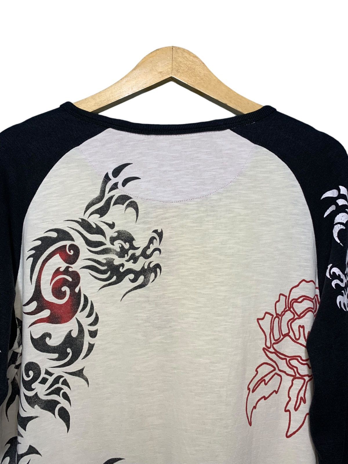 Vintage 2000s DBLD JAPAN tribal dragon tattoo sukajan longsleeve Size US L / EU 52-54 / 3 - 11 Thumbnail