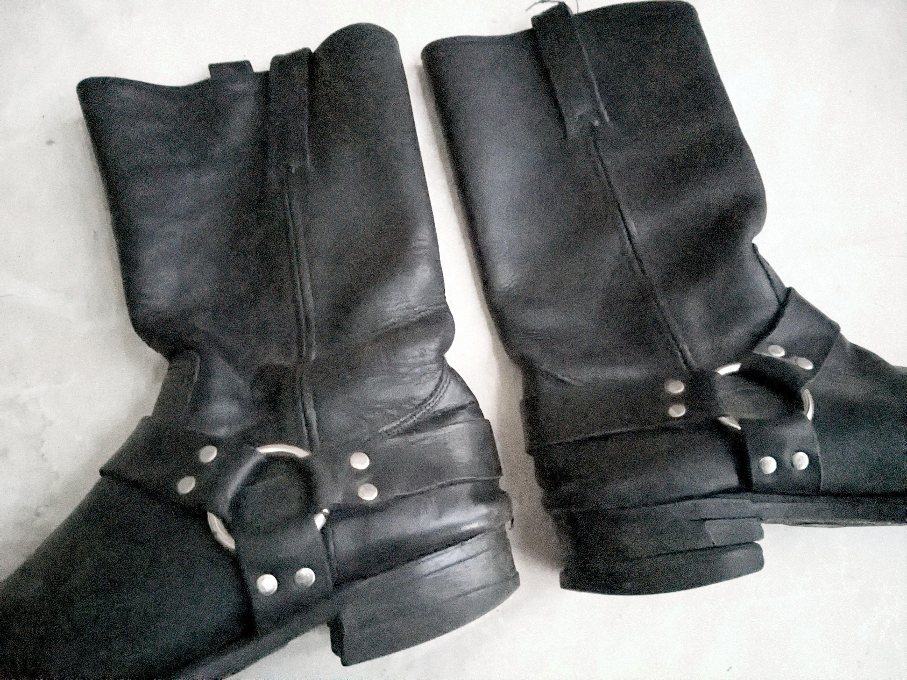 Frye Frye Harness Boots Black 10.5 M Leather Buckle Strap Size US 10.5 / EU 43-44 - 2 Thumbnail