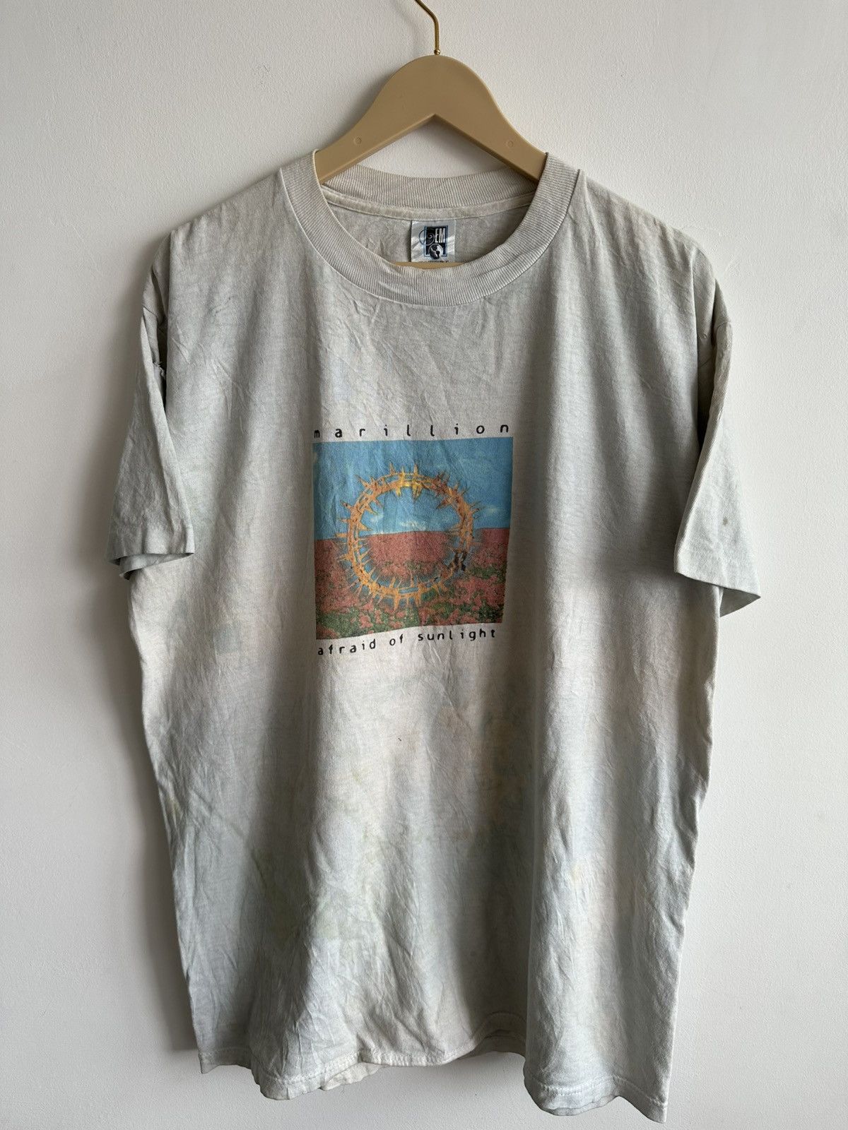 Band Tees × Vintage Vintage 90’s Marillion Afraid of Sunlight Gem Tag Band USA Size US L / EU 52-54 / 3 - 4 Thumbnail