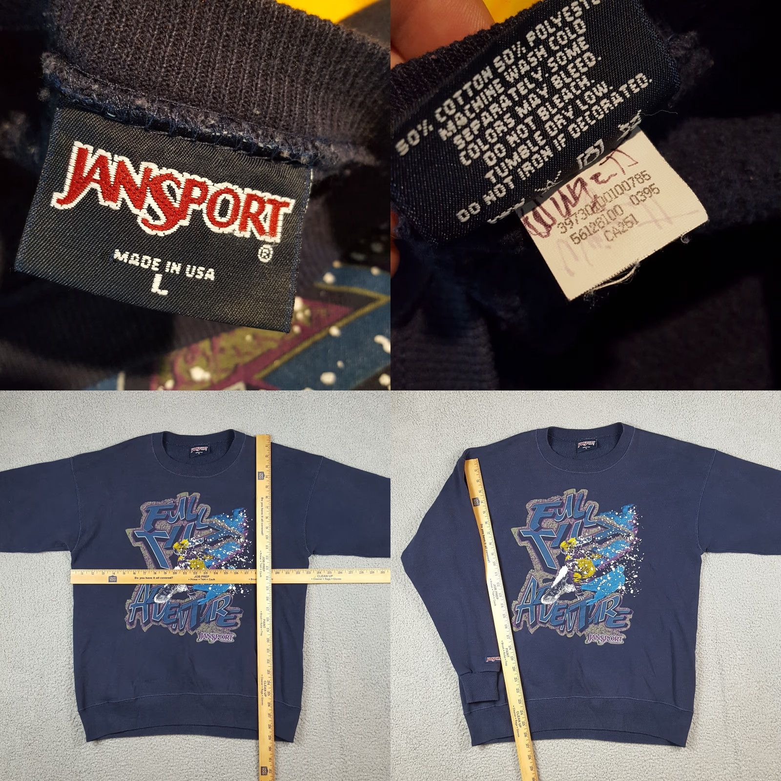 Jansport 1990s JANSPORT SNOWBOARDING SIZE L EXTREME SPORTS PULLOVER CREWNECK SWEATSHIRT VTG Size US L / EU 52-54 / 3 - 8 Thumbnail
