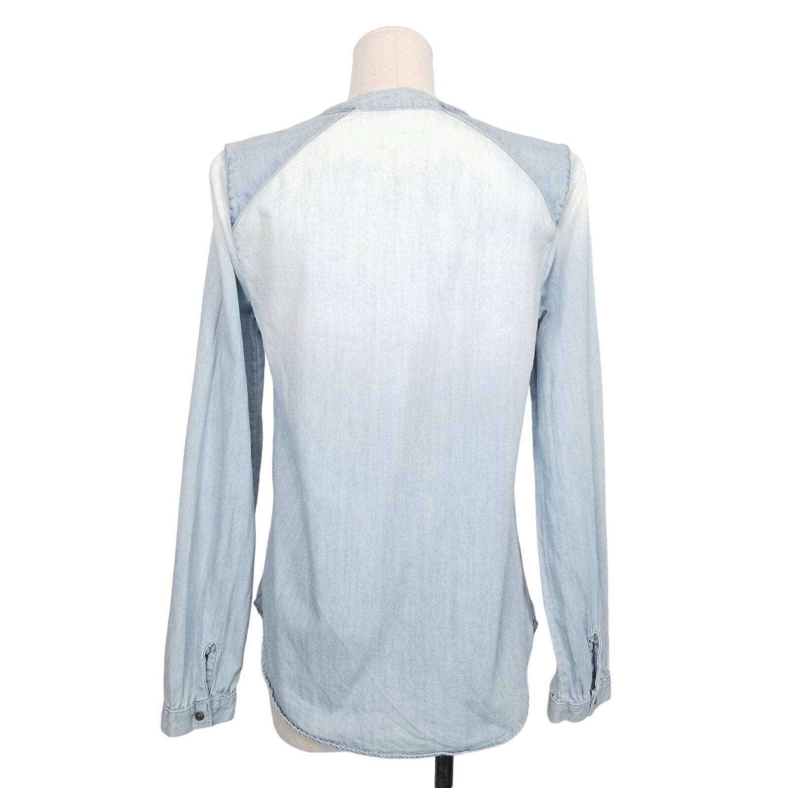Other Joe's Jeans The Shirt Mandarin Collar Chambray Shirt Medium Size M / US 6-8 / IT 42-44 - 4 Thumbnail
