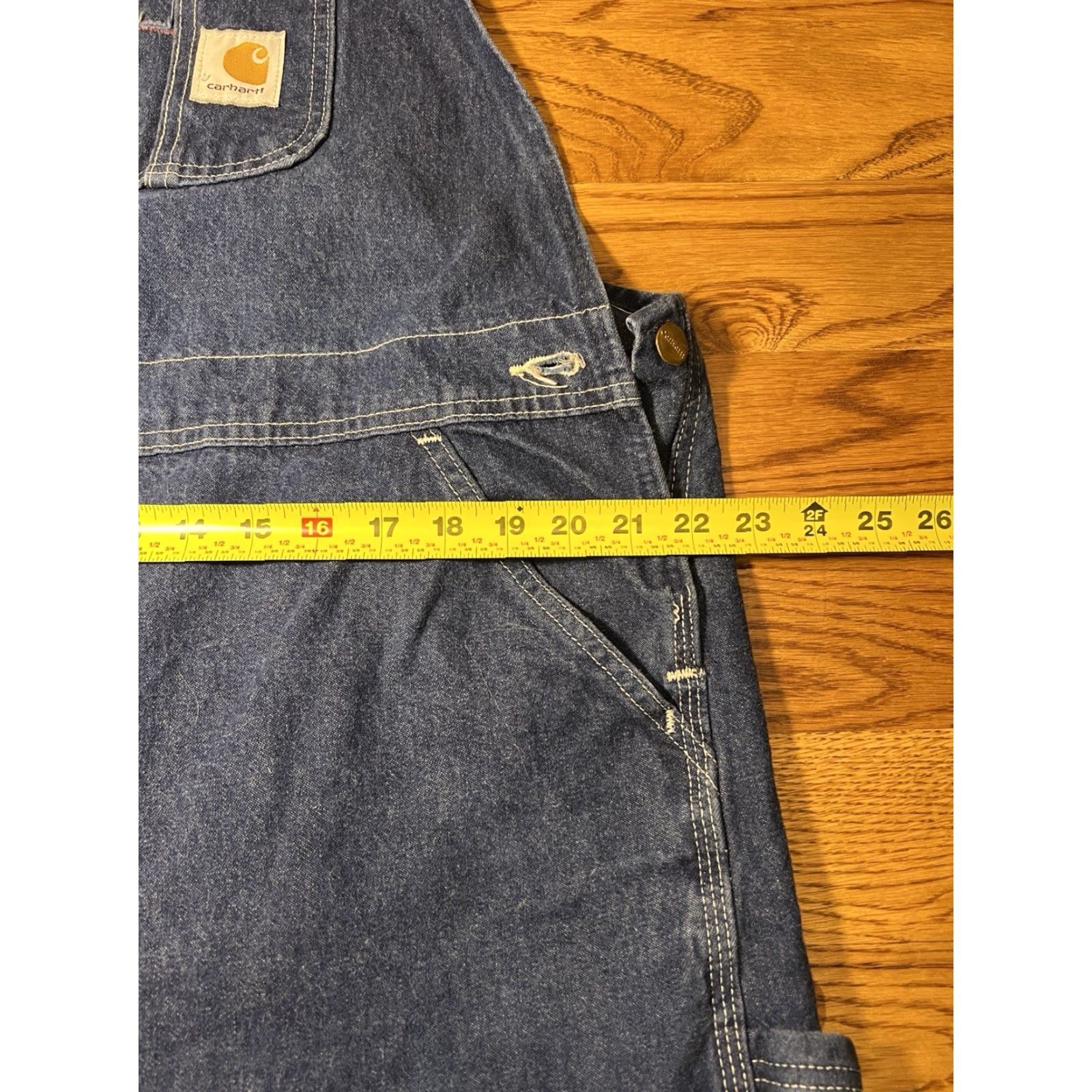 Carhartt VINTAGE Carhartt Overalls Men 42 x 32 Denim Workwear 90s Blue 5-Pocket Button Closure Jeans Regular Fit Mens Size US 42 / EU 58 - 6 Thumbnail