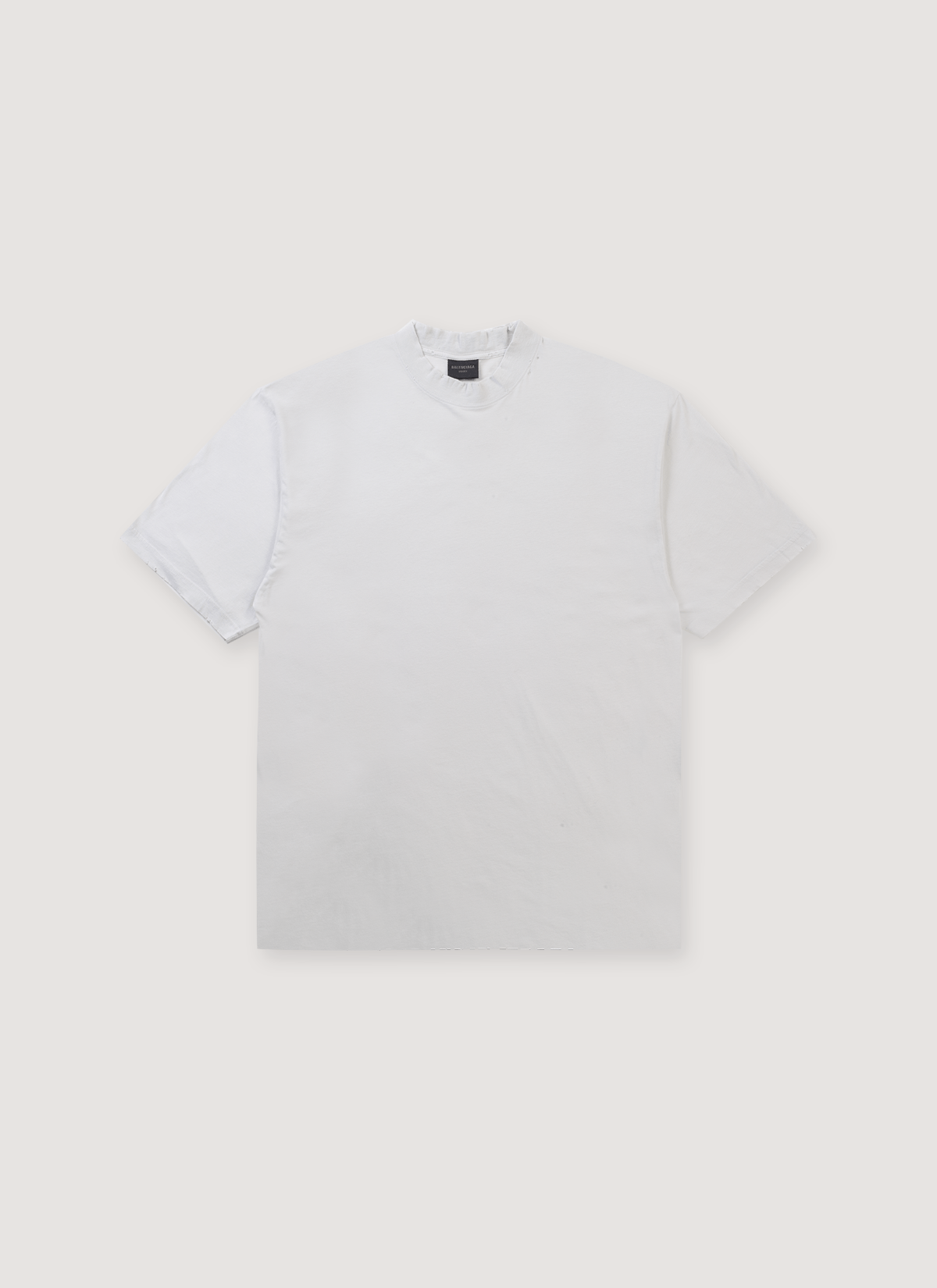 Balenciaga Neck Logo Overd Tee White Size US XS / EU 42 / 0 - 1 Thumbnail