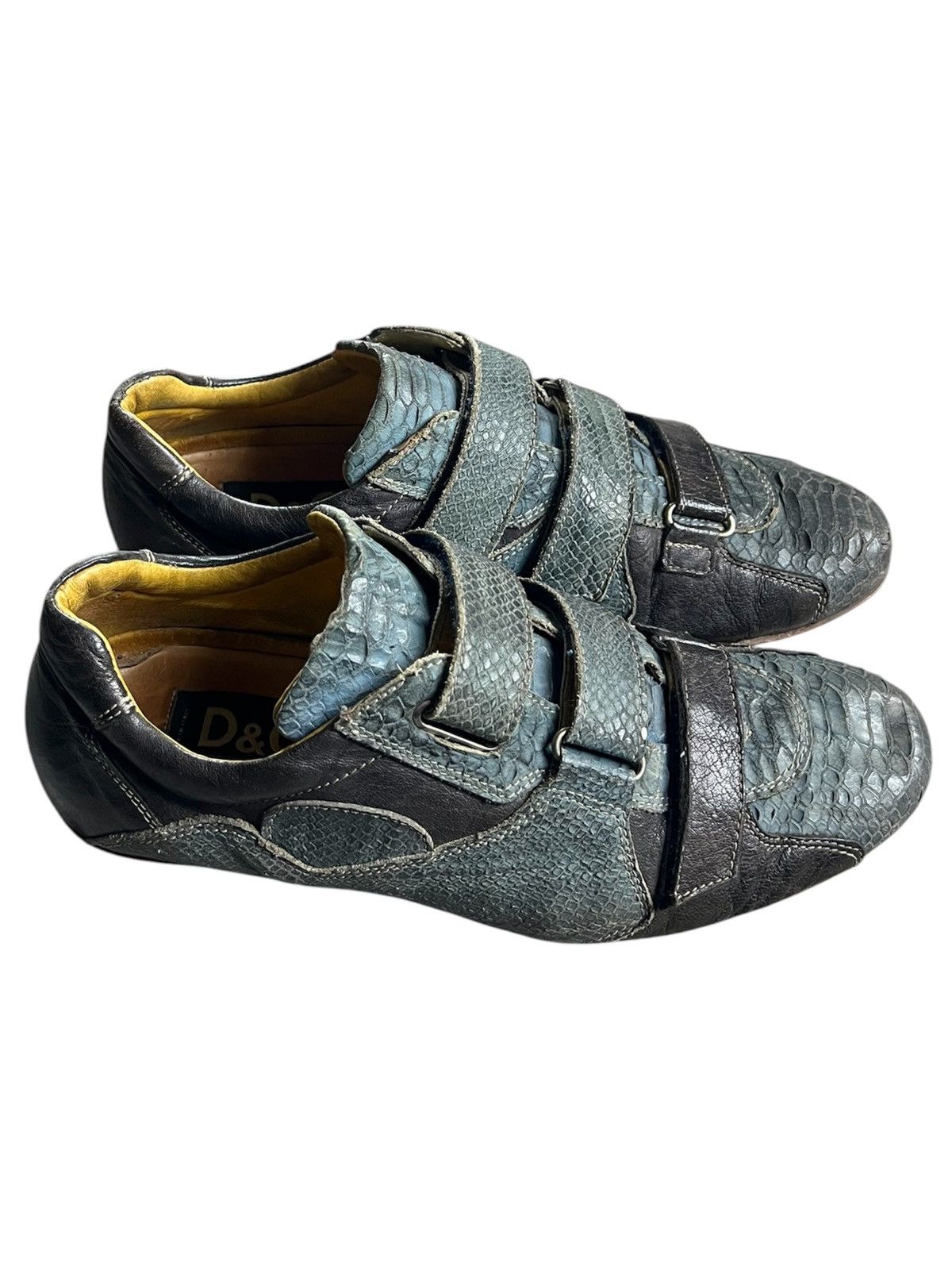 Dolce & Gabbana Dolce & Gabbana Velcro Croco Leather Sneakers Size US 7.5 / EU 40-41 - 1 Thumbnail