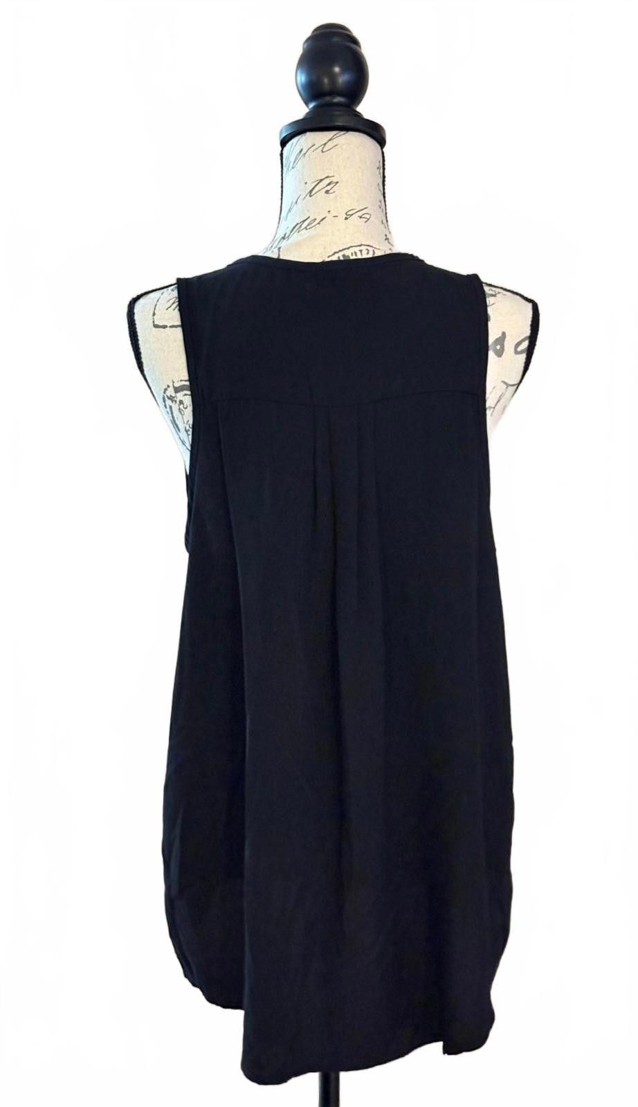 Other Simple Black Sleeveless Tunic Top Size ONE SIZE - 3 Thumbnail
