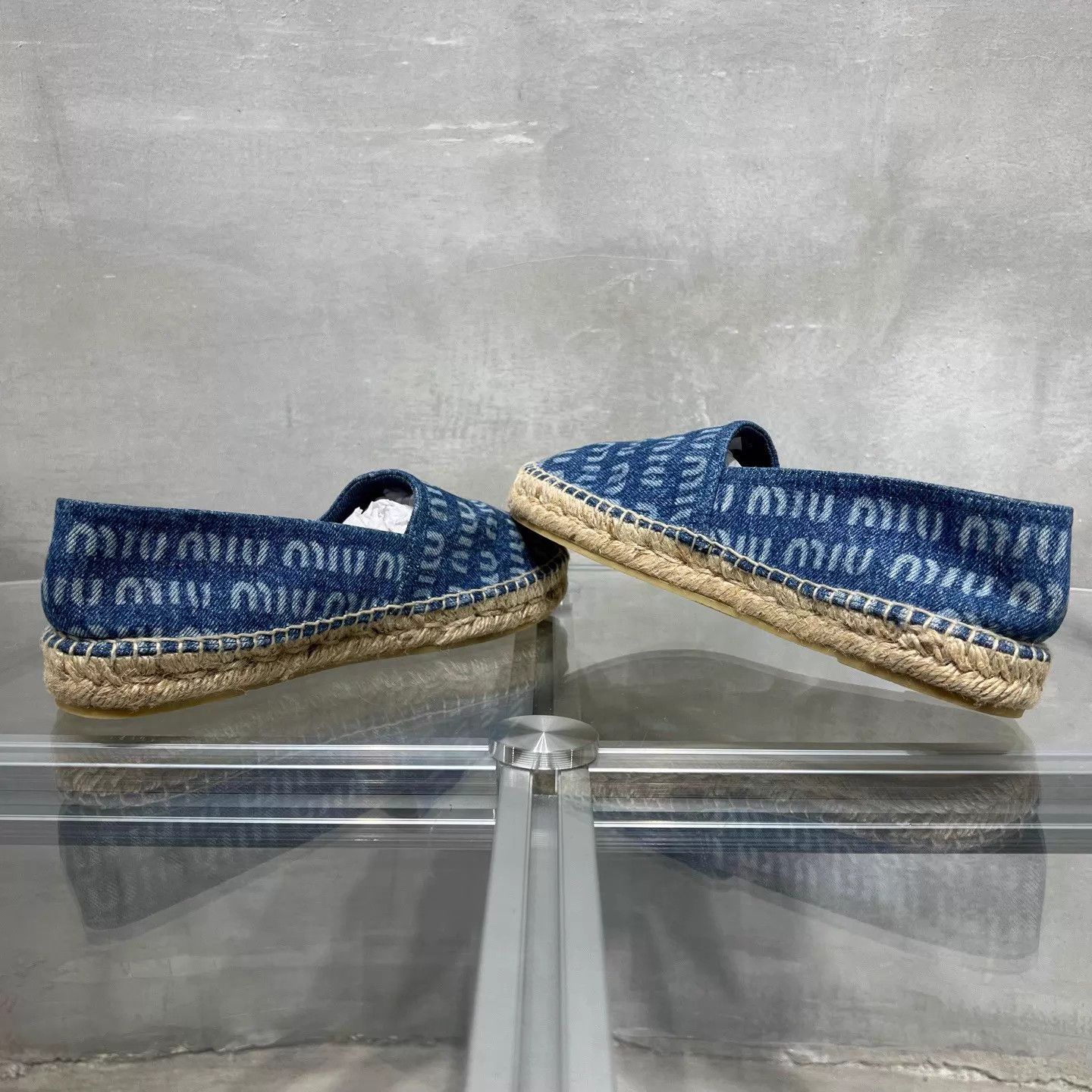 Miu Miu MIU MIU blue denim allover print fisherman EU38 Size US 7.5 / IT 37.5 - 5 Thumbnail