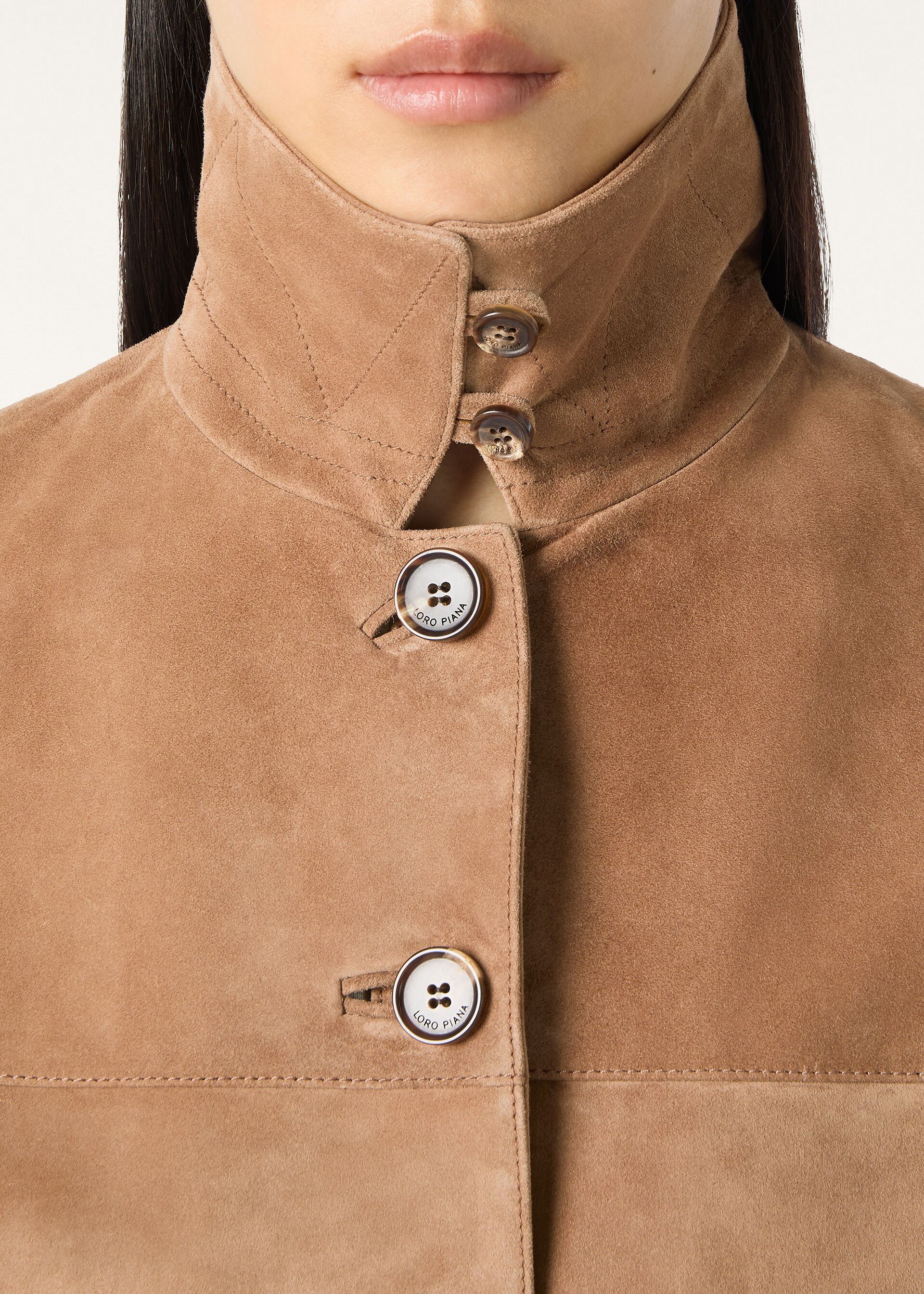 Loro Piana os11x0426 FAQ7608 Maremma Bomber Jacket in Sandy Deer Size L / US 10 / IT 46 - 5 Thumbnail