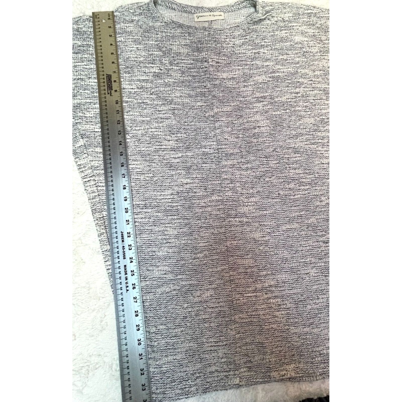 Vintage Graham & Spencer Gray Textured Boat Neck Dolman Sleeve Knit Shift Dress Sz Large Size L / US 10 / IT 46 - 3 Thumbnail