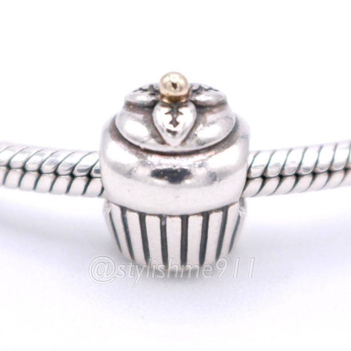 pandora Authentic PANDORA Cupcake Charm14K Gold. | Grailed