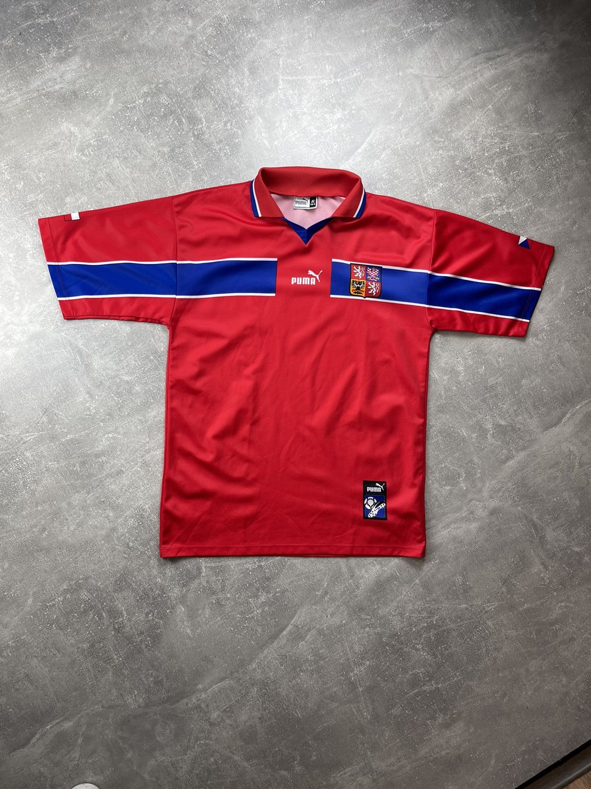 Puma Czech Republic Puma Football Shirt 00s Euro Soccer Jersey Size US XL / EU 56 / 4 - 2 Thumbnail