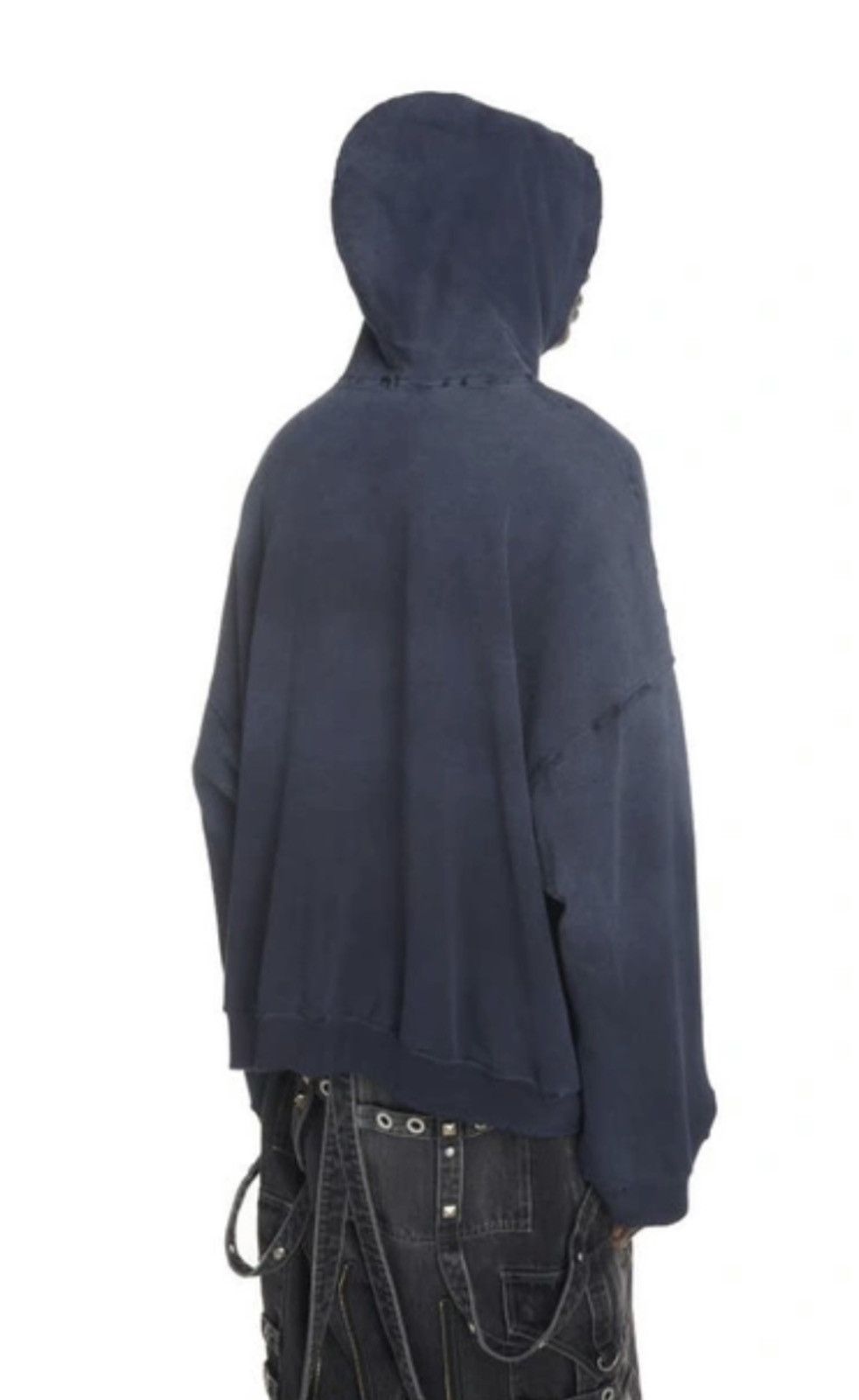 Balenciaga FW21 - NO COMMENT - Heavy Oversize Hoodie Runway Royal Blue Size US L / EU 52-54 / 3 - 5 Thumbnail