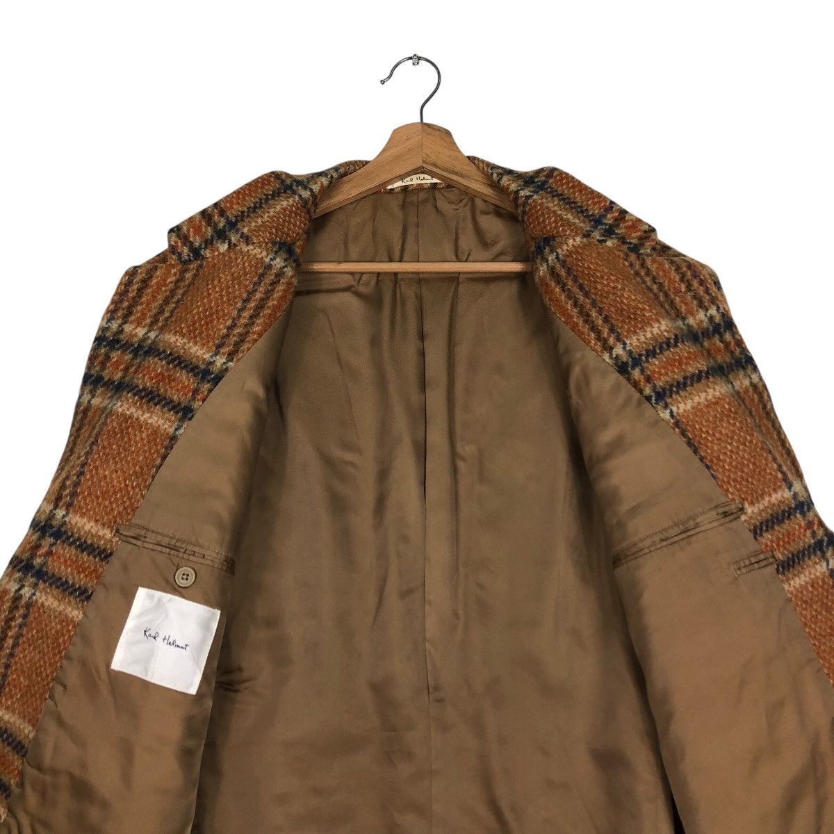 Japanese Brand 📌Vintage Wool Coats Jacket Karl Helmut Tartan Design Size US L / EU 52-54 / 3 - 15 Thumbnail