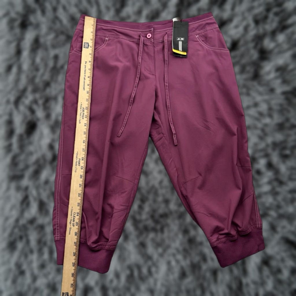 VINTAGE? Adidas Capri Pants Womens 12 Climalite Moisture Wicking Pockets Athleisure 2012 Purple 12 Women's Pants