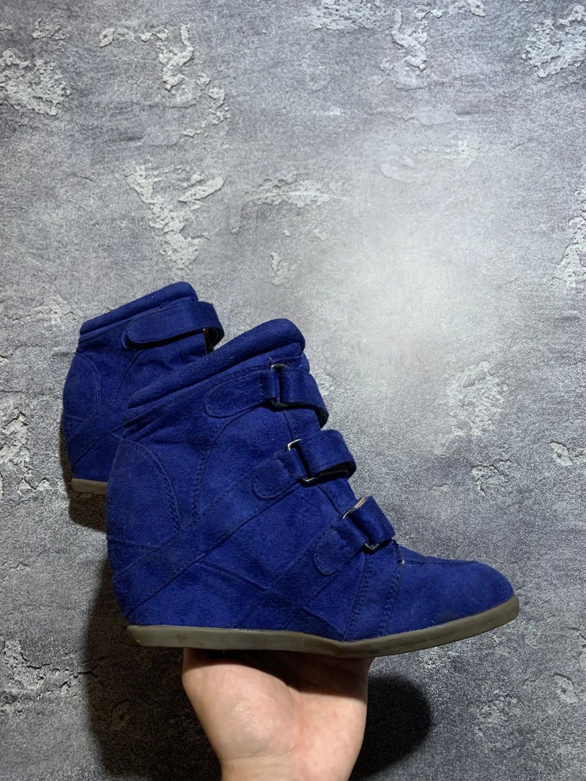 Japanese Brand Style Isabel Marant Hi-Top Blue Sneakers Shoes Suede Leather Size US 8 / IT 38 - 4 Thumbnail