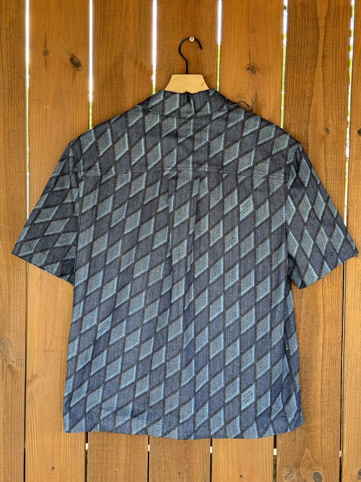 Louis Vuitton Louis Vuitton Indigo Diamond-Stipe Denim Shirt SMALL Size US S / EU 44-46 / 1 - 7 Thumbnail