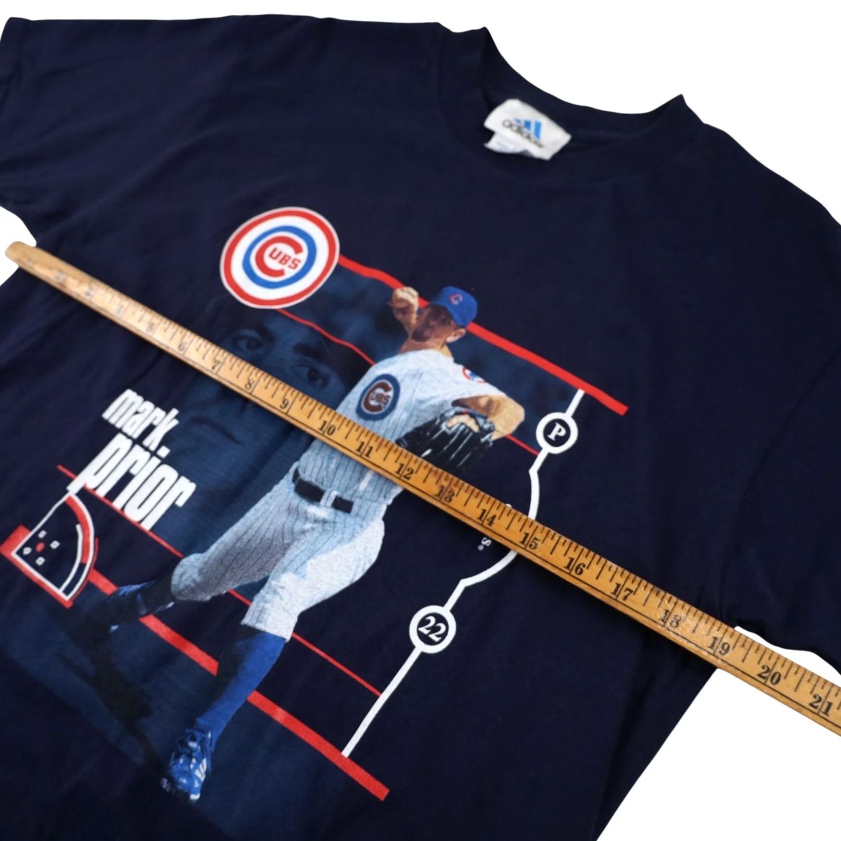 Adidas VINTAGE Adidas Chicago Cubs Mark Prior Mens Medium Graphic T Shirt Blue Size US M / EU 48-50 / 2 - 6 Thumbnail