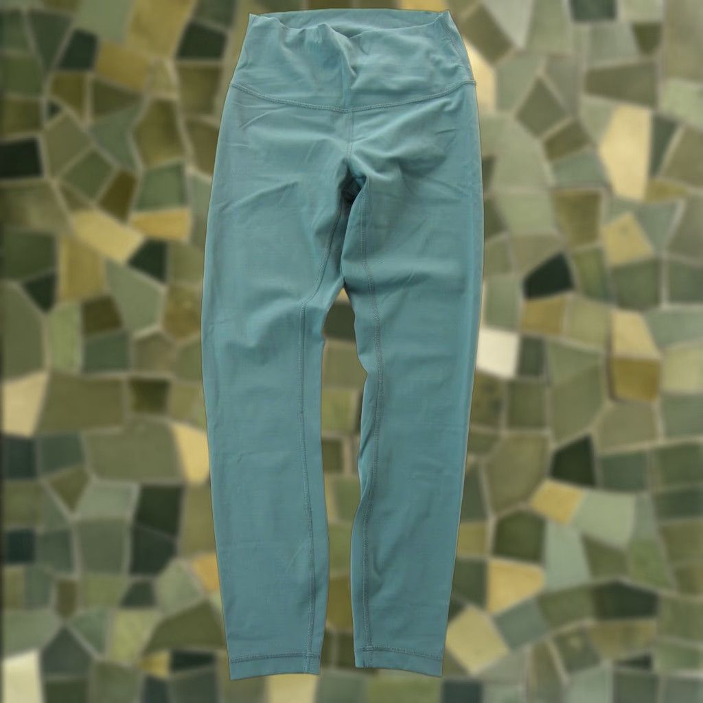 Lululemon Lululemon Green Pink Stretch Yoga Workout Leisure Skinny Legging Pants Women 6 Size 28" / US 6 / IT 42 - 1 Thumbnail