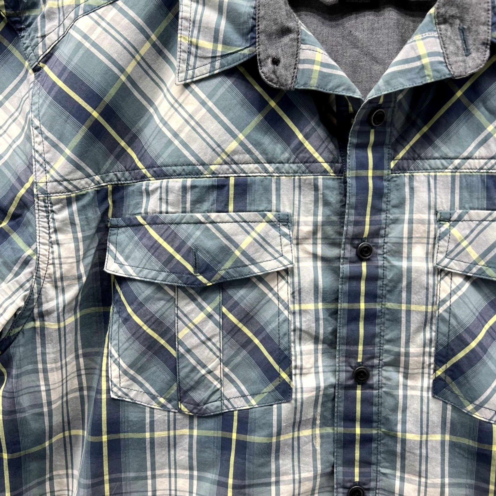 Vintage 5.11 Tactical Shirt Men Large Blue Plaid Button-Down Pocket Shirt Size US L / EU 52-54 / 3 - 4 Thumbnail