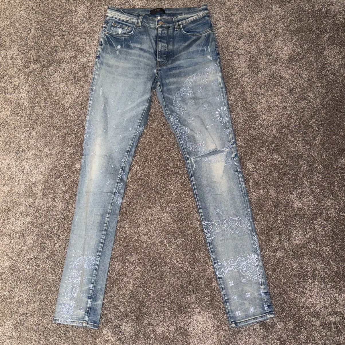 Amiri Amiri Clay blue denim jeans size 32 indigo bandana Size US 32 / EU 48 - 1 Thumbnail