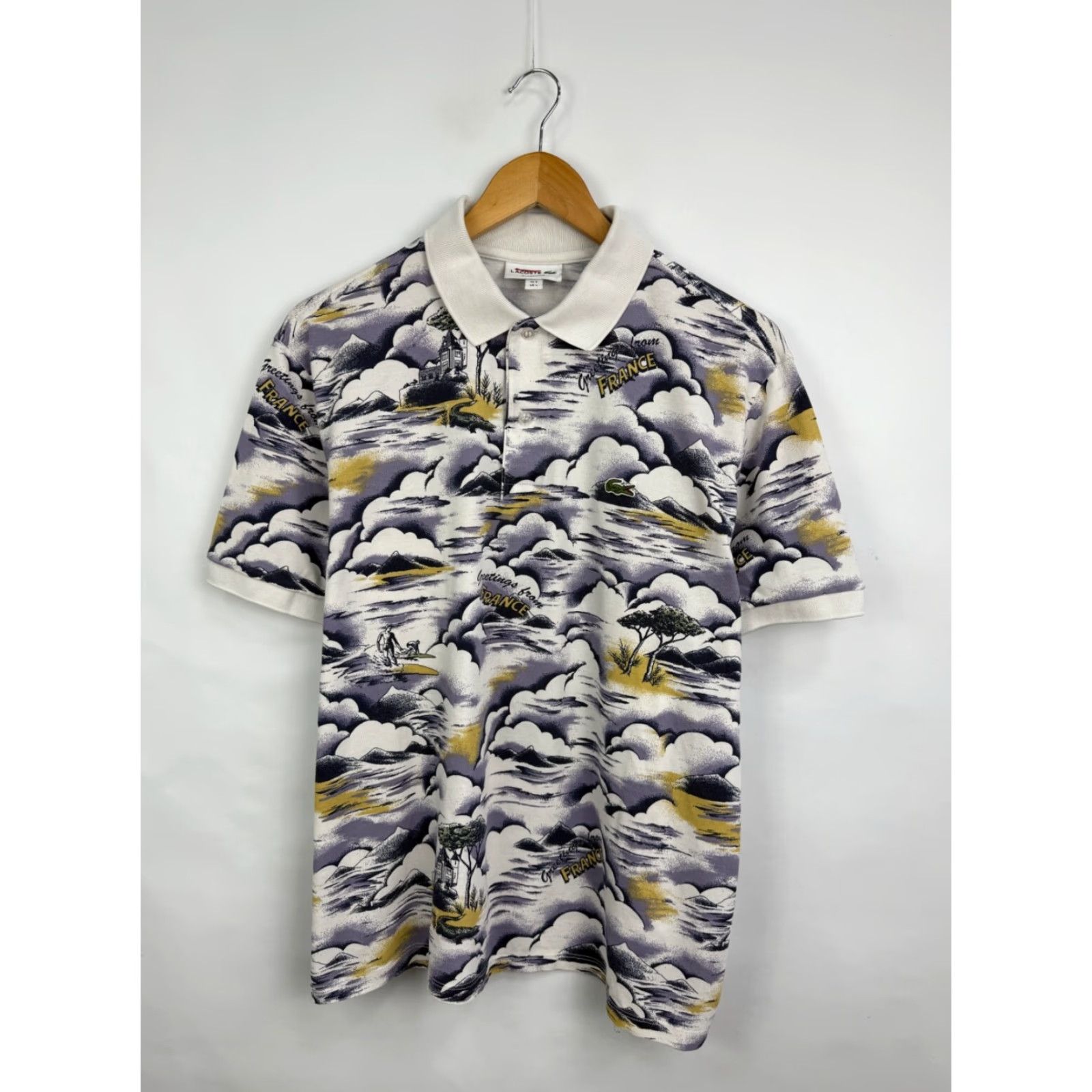 Lacoste Lacoste Greeting From France Polo T-Shirt Classic Fit Multicolor XL M/L Mens Polo Shirt Size US L / EU 52-54 / 3 - 3 Thumbnail