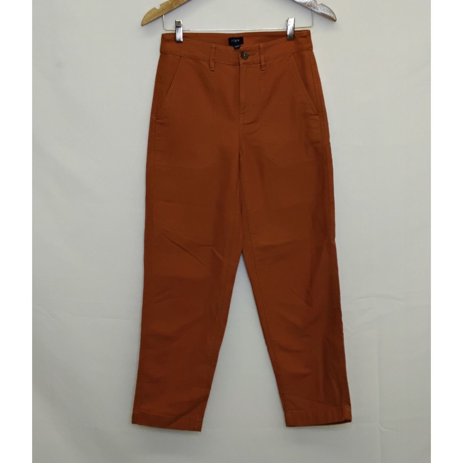 J.Crew J. Crew Straight Pant Women 00 (26"x27") Orange Trouser NWT Size 24" / US 00 / IT 34 - 2 Thumbnail