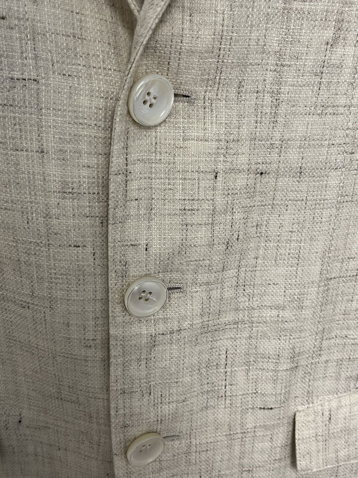 John Varvatos Linen Blend Button Front Jacket. Size 52 Size US L / EU 52-54 / 3 - 6 Thumbnail