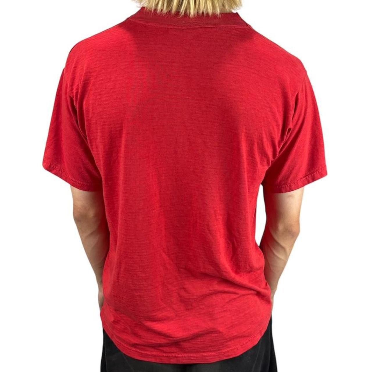 Hanes Vintage 90s Red MacArthur Track Team Winged Foot T-Shirt Size US M / EU 48-50 / 2 - 2 Thumbnail