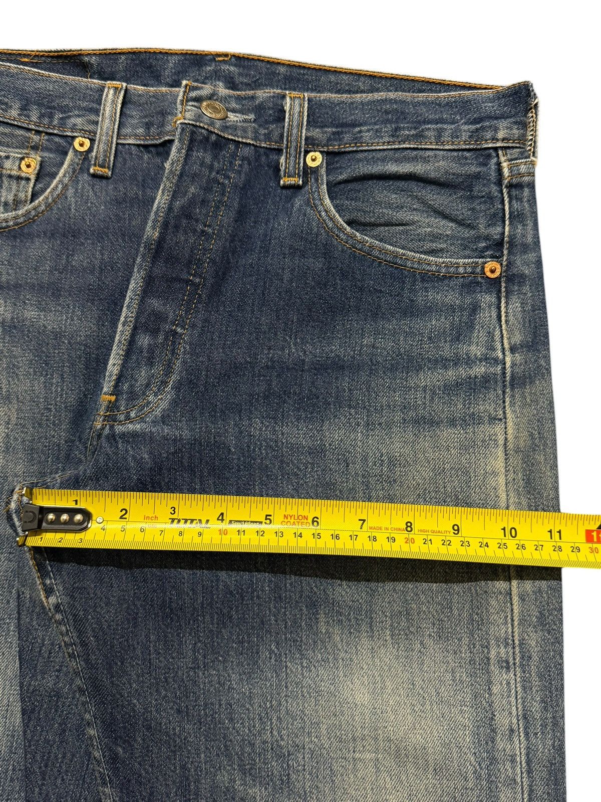 Levi's Vintage 90s Levis 501 Blue Faded Wash Distress Straight Leg Size US 30 / EU 46 - 12 Thumbnail