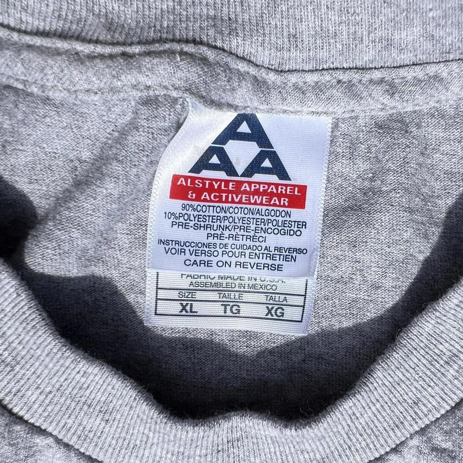 AAA Y2K Las Vegas Route 66 Felt Grey Heather T-shirt Size US XL / EU 56 / 4 - 3 Thumbnail