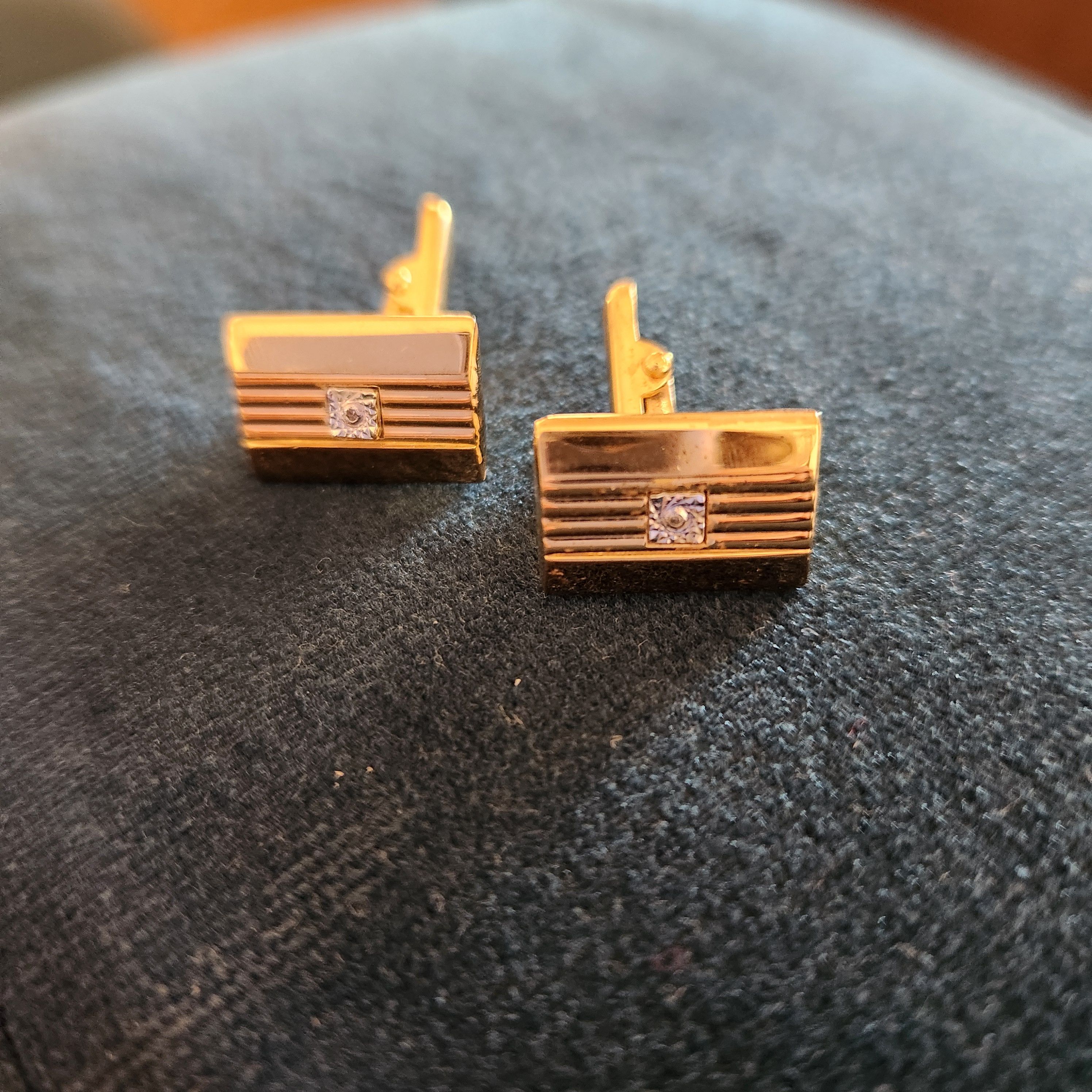 Vintage cufflinks cuff links rectangular classy dressy formal Size ONE SIZE - 2 Thumbnail