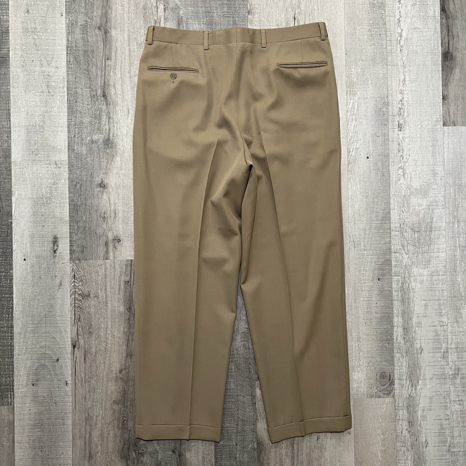 Givenchy VTG Givenchy Monsieur Pants 36R Beige Wide Dress Trouser USA Size US 36 / EU 52 - 2 Thumbnail