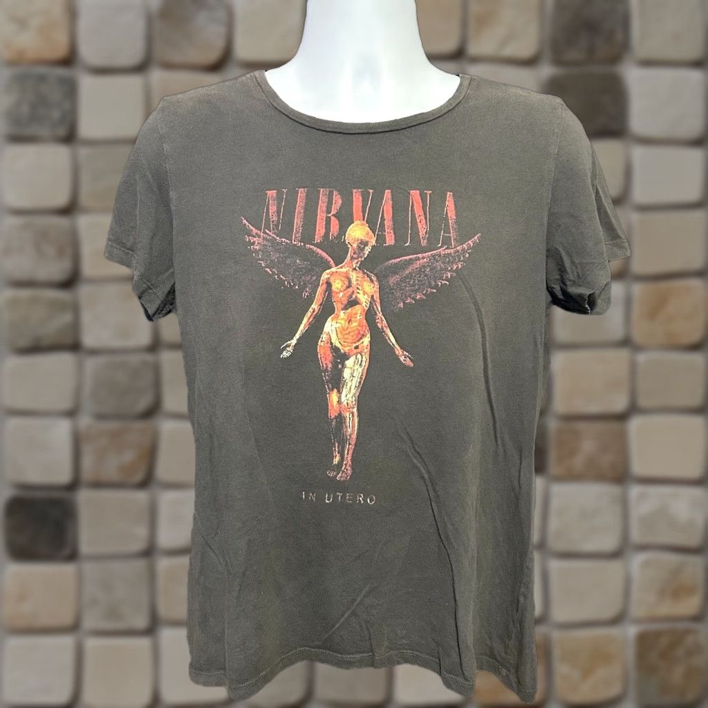 Vintage Nirvana In Utero Shirt Women XL Fits Medium Black Short Sleeve District Made Shirt Men? Size M / US 6-8 / IT 42-44 - 1 Thumbnail