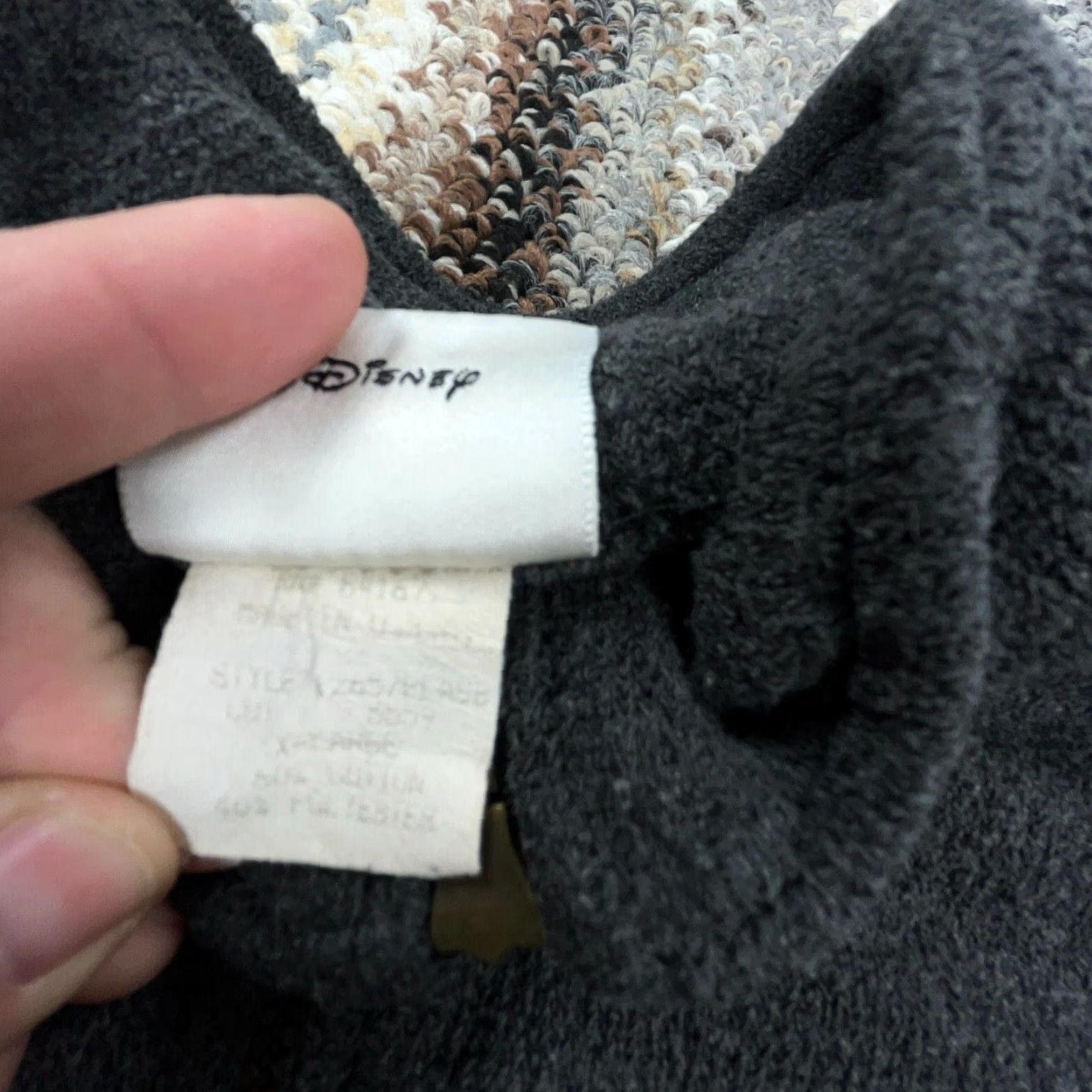 Disney VINTAGE Disney Mickey Mouse Disney Sweater Men XL Gray Fleece Pullover 1/4 Zip Logo Zipper Embroidered Mock Neck 90s Cartoon Classic USA Mens Size US XL / EU 56 / 4 - 7 Thumbnail